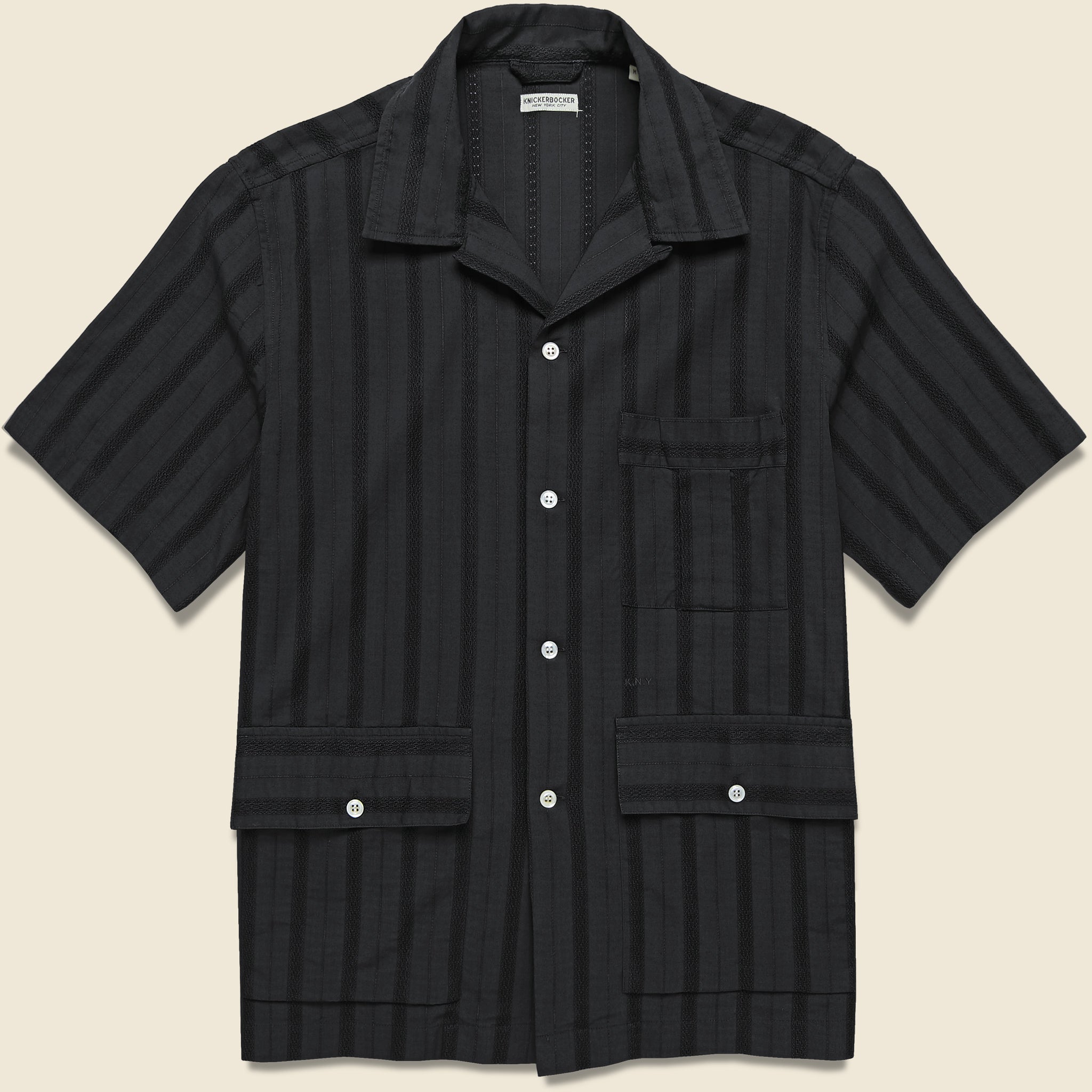 Hemingway Shirt - Black - Knickerbocker - STAG Provisions - Tops - S/S Woven - Other Pattern