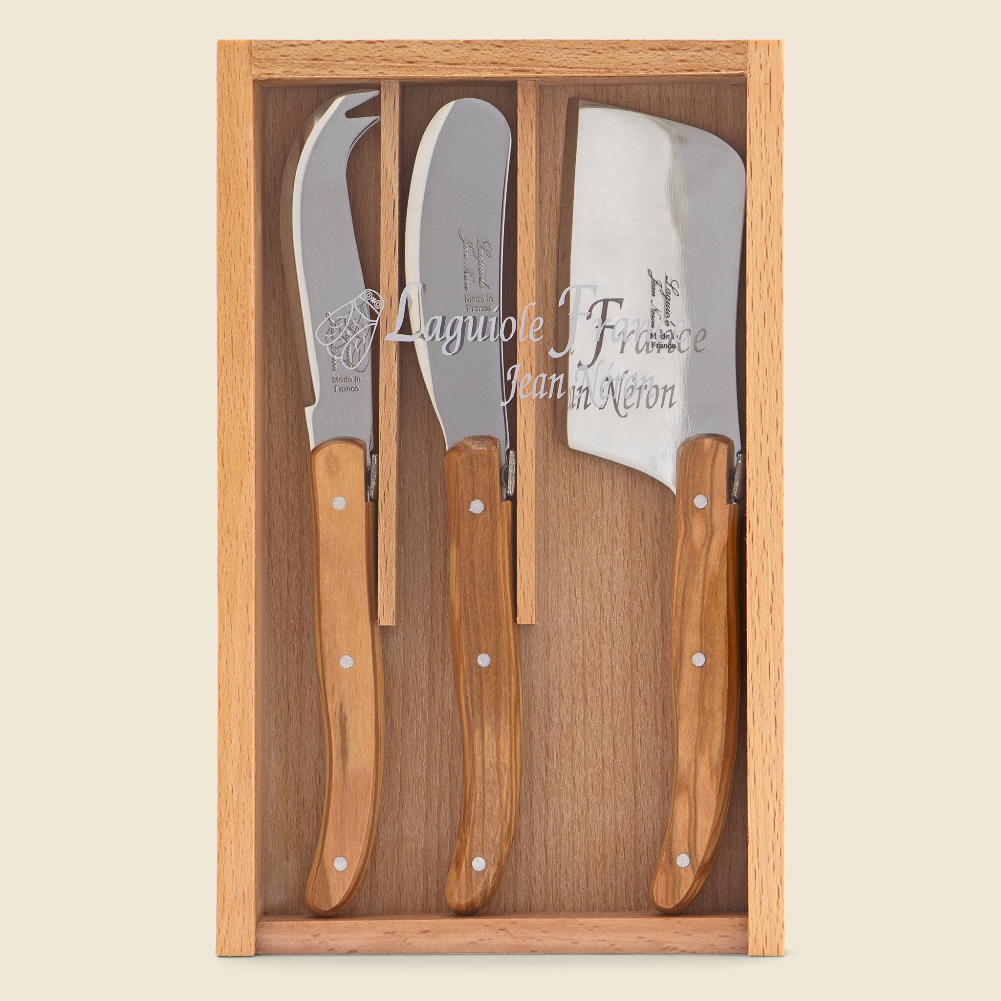 
                          Olive Wood Boxed Cheese Set - Home - STAG Provisions - Home - Kitchen - Tabletop
                        