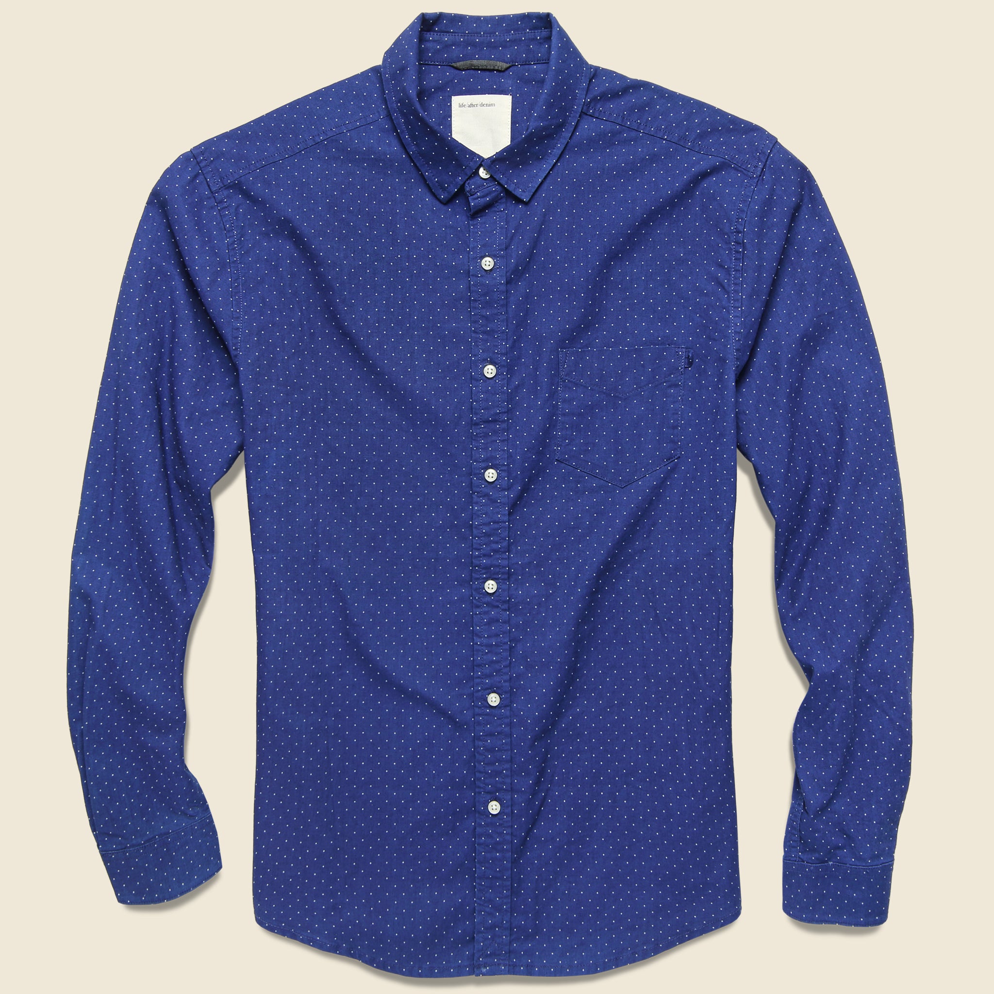 Interpoint Shirt - Indigo - Life After Denim - STAG Provisions - Tops - L/S Woven - Dot