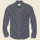 Seigaiha Shirt - Dark Indigo - Life After Denim - STAG Provisions - Tops - L/S Woven - Other Pattern