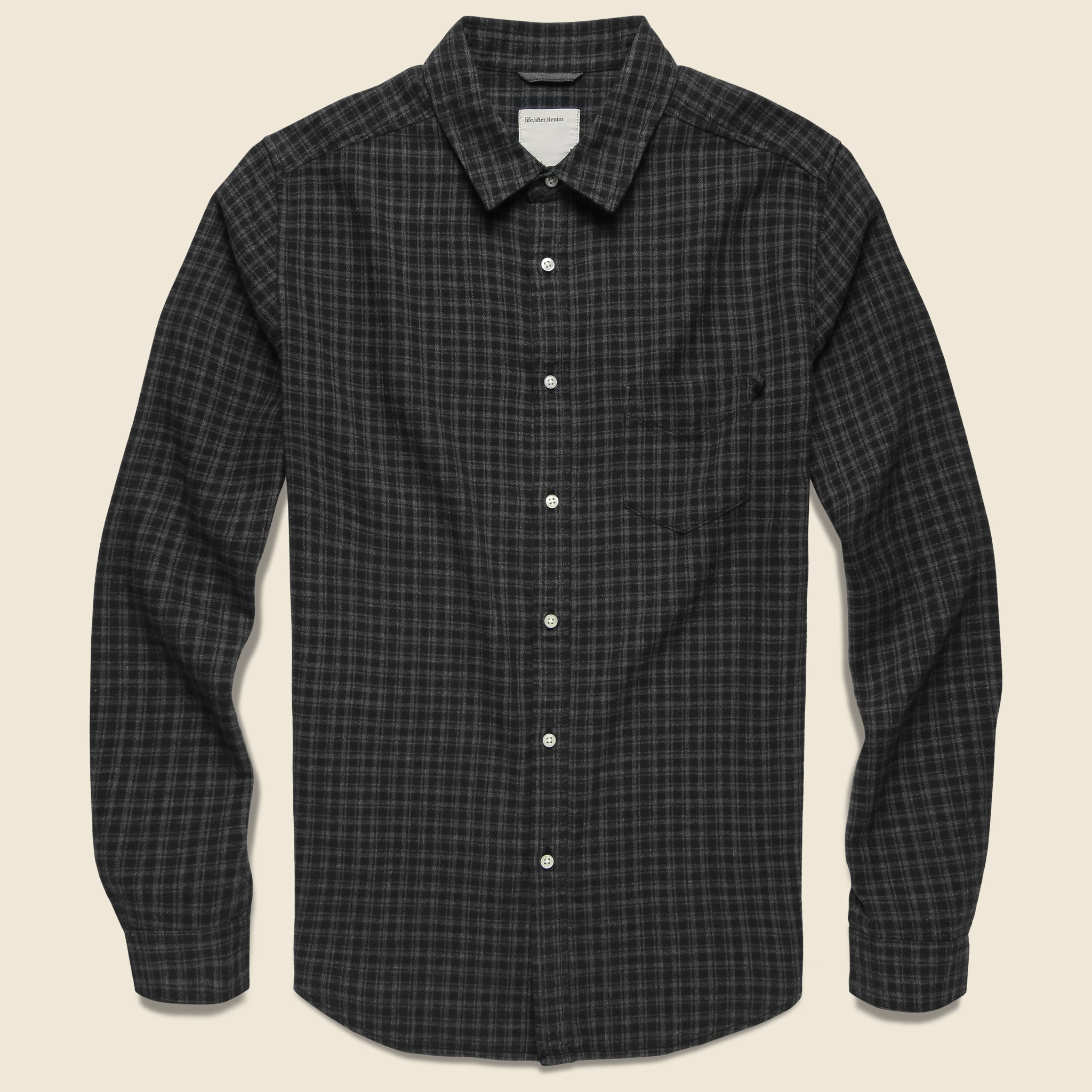 Griffin Flannel Shirt - Black - Life After Denim - STAG Provisions - Tops - L/S Woven - Plaid