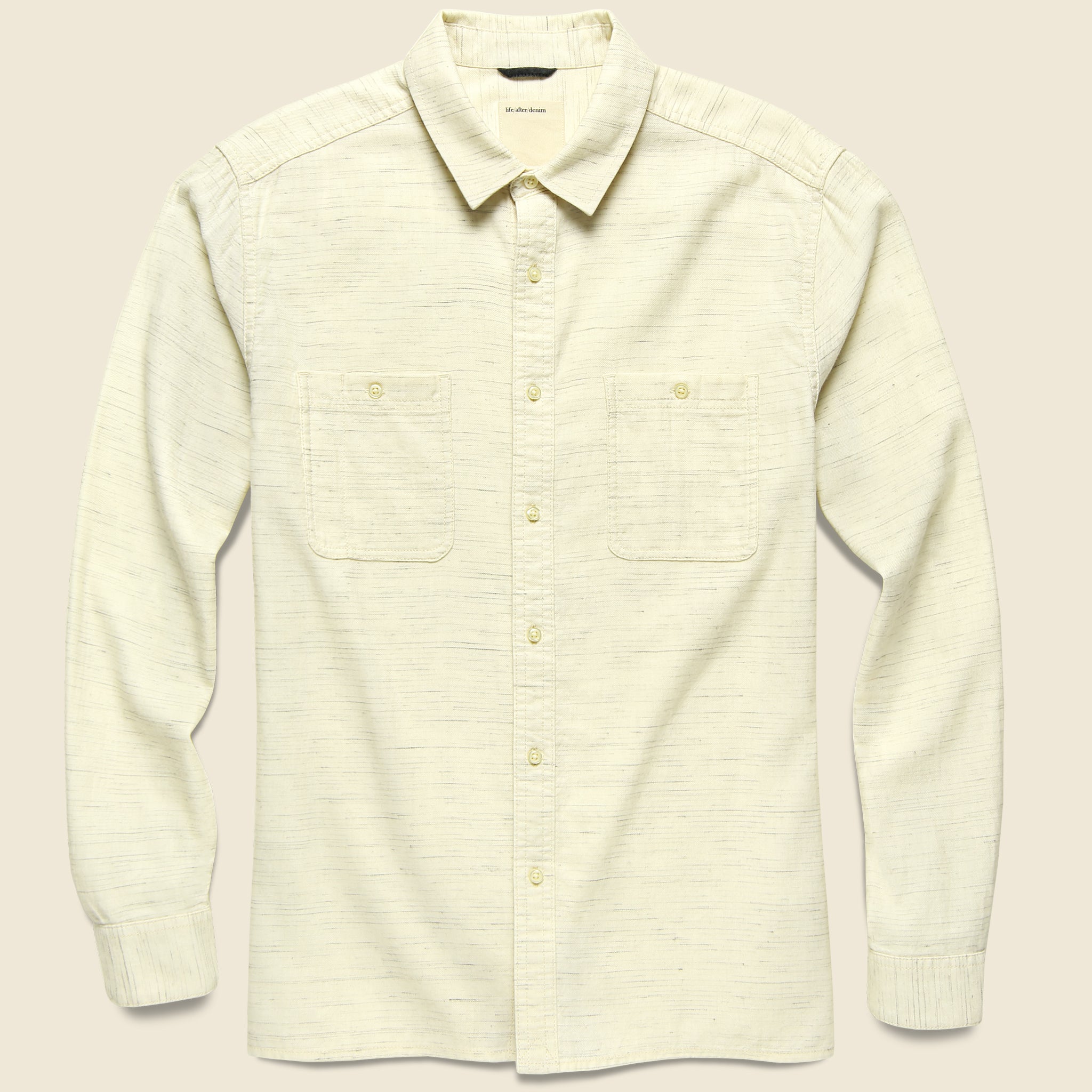 Kelvingrove Twill Flannel - Irish Cream - Life After Denim - STAG Provisions - Tops - L/S Woven - Fleck