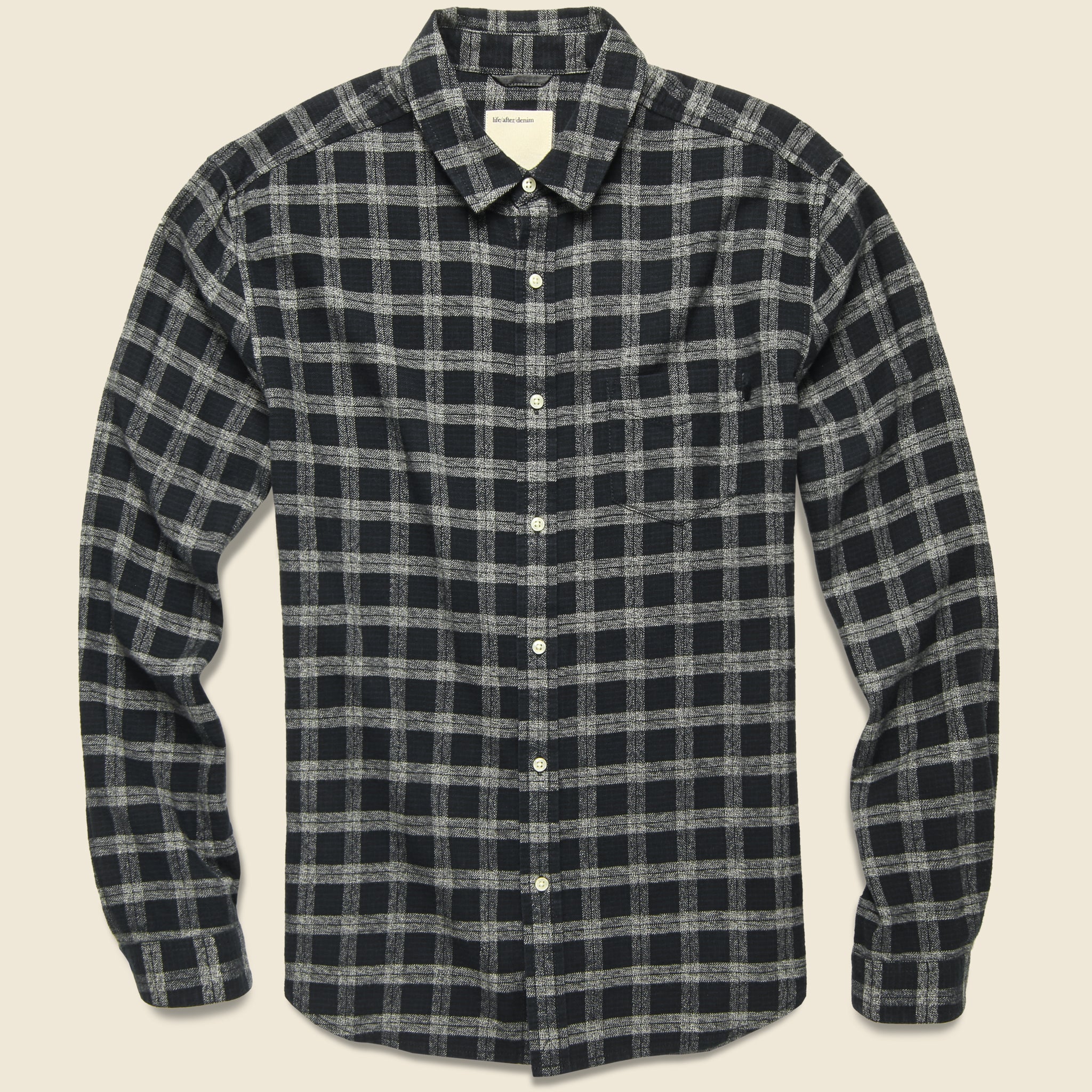 Marylebone Check Flannel - Black - Life After Denim - STAG Provisions - Tops - L/S Woven - Plaid