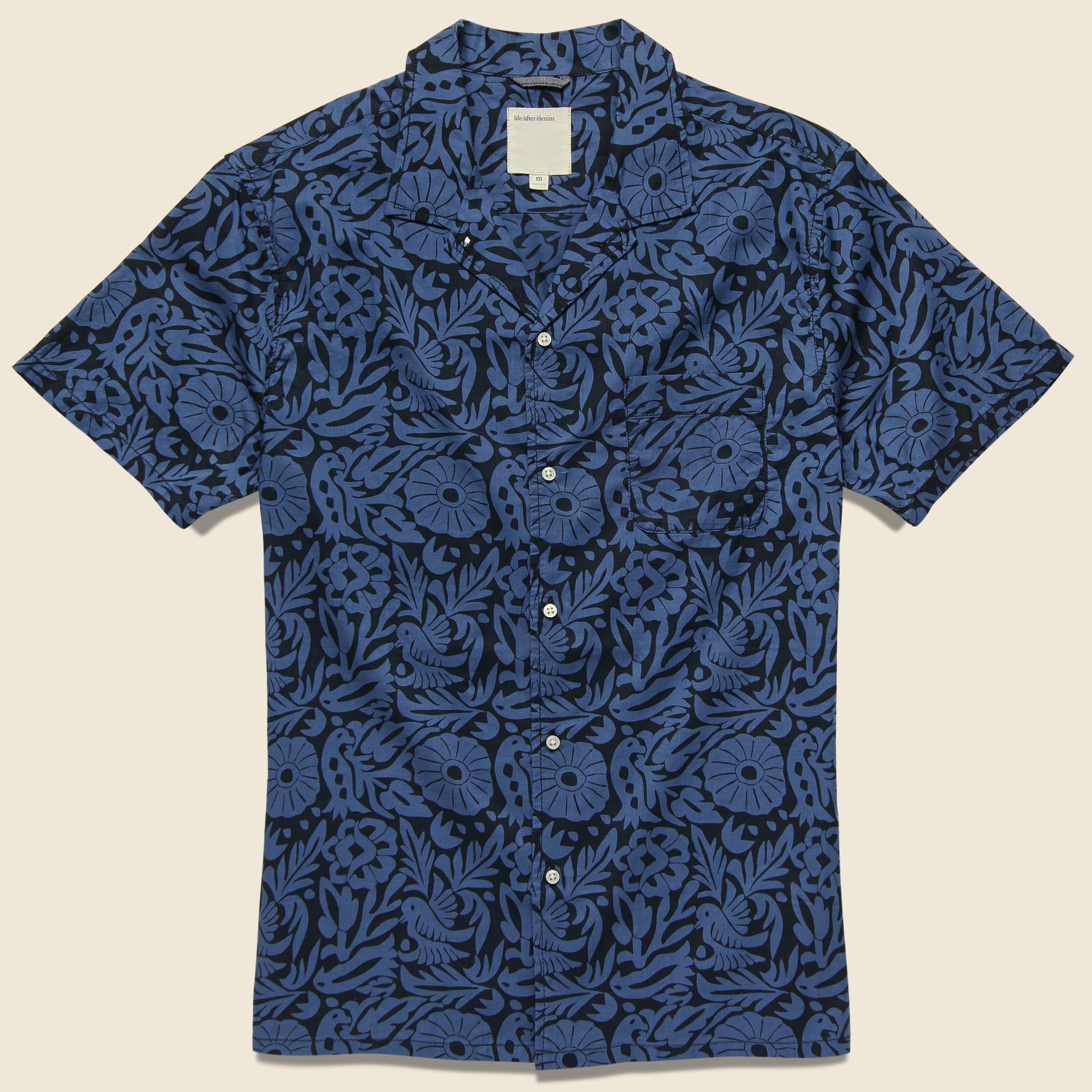Otomi Shirt - Blue Agave - Life After Denim - STAG Provisions - Tops - S/S Woven - Floral