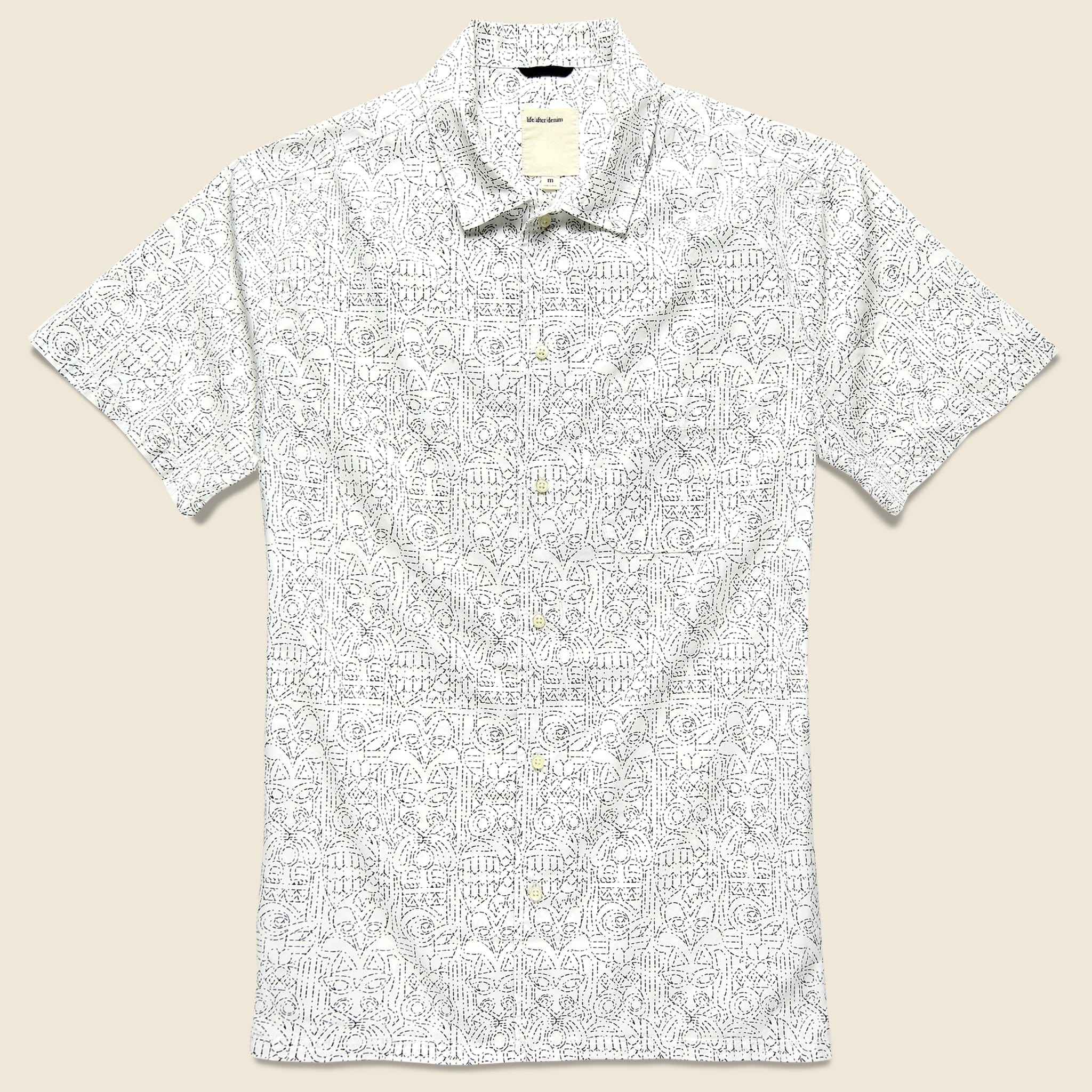 Totem Shirt - White - Life After Denim - STAG Provisions - Tops - S/S Woven - Other Pattern