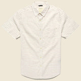 Masaryk Shirt - White - Life After Denim - STAG Provisions - Tops - S/S Woven - Stripe