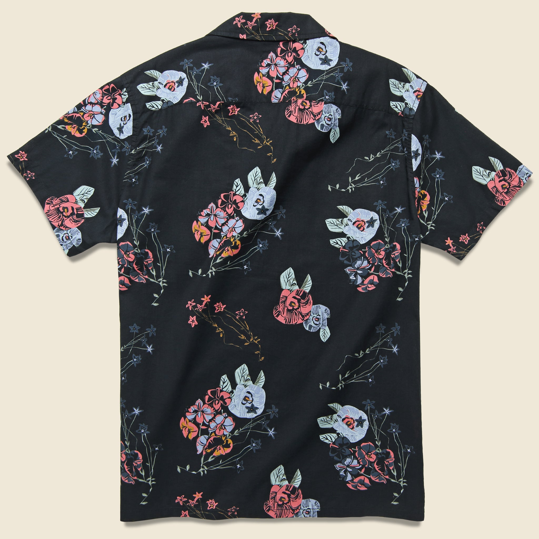 
                          Royal Botanical Shirt - Black - Life After Denim - STAG Provisions - Tops - S/S Woven - Floral
                        