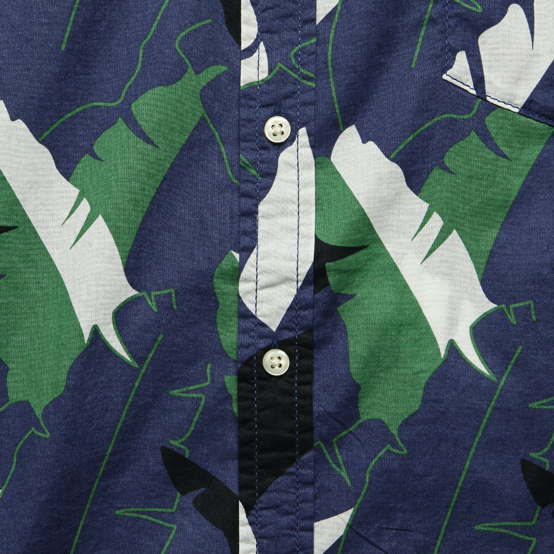 Twin Palm Shirt - Ocean Blue - Life After Denim - STAG Provisions - Tops - S/S Woven - Floral