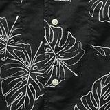 Monstera Leaf Shirt - Black - Life After Denim - STAG Provisions - Tops - S/S Woven - Floral