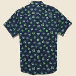 Rainforest Seersucker Shirt - Ocean Blue - Life After Denim - STAG Provisions - Tops - S/S Woven - Floral