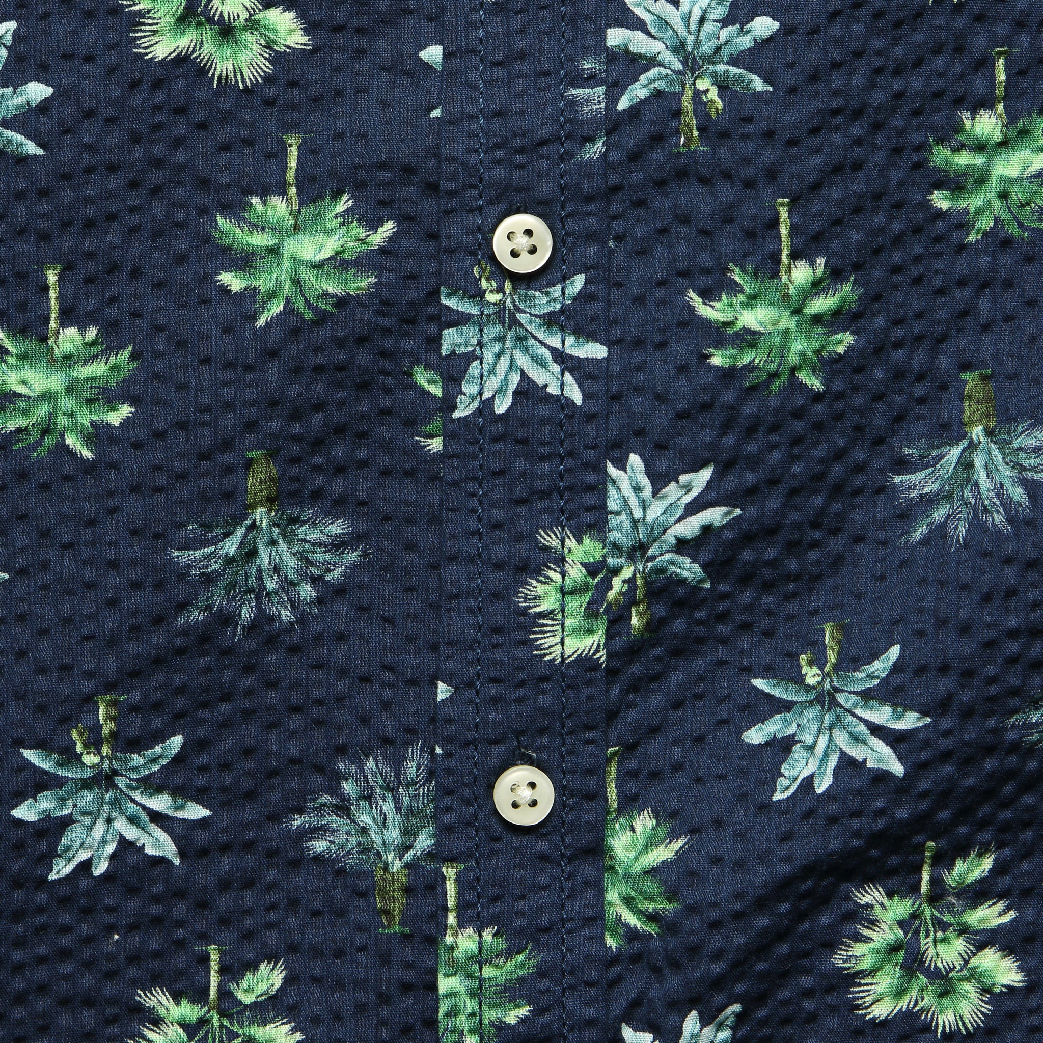 Rainforest Seersucker Shirt - Ocean Blue - Life After Denim - STAG Provisions - Tops - S/S Woven - Floral