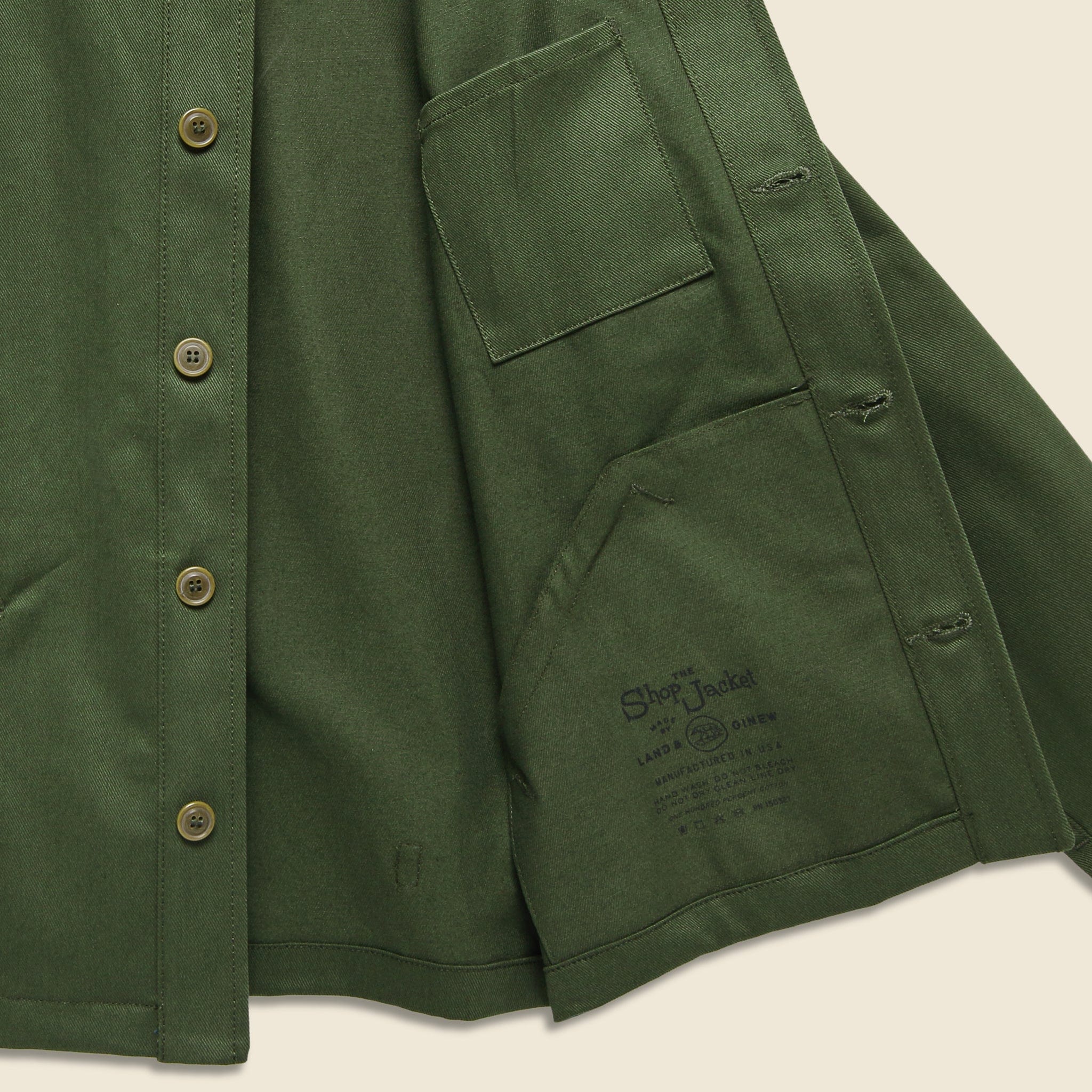 
                          Shop Jacket - Dark Olive - House of LAND - STAG Provisions - Outerwear - Coat / Jacket
                        