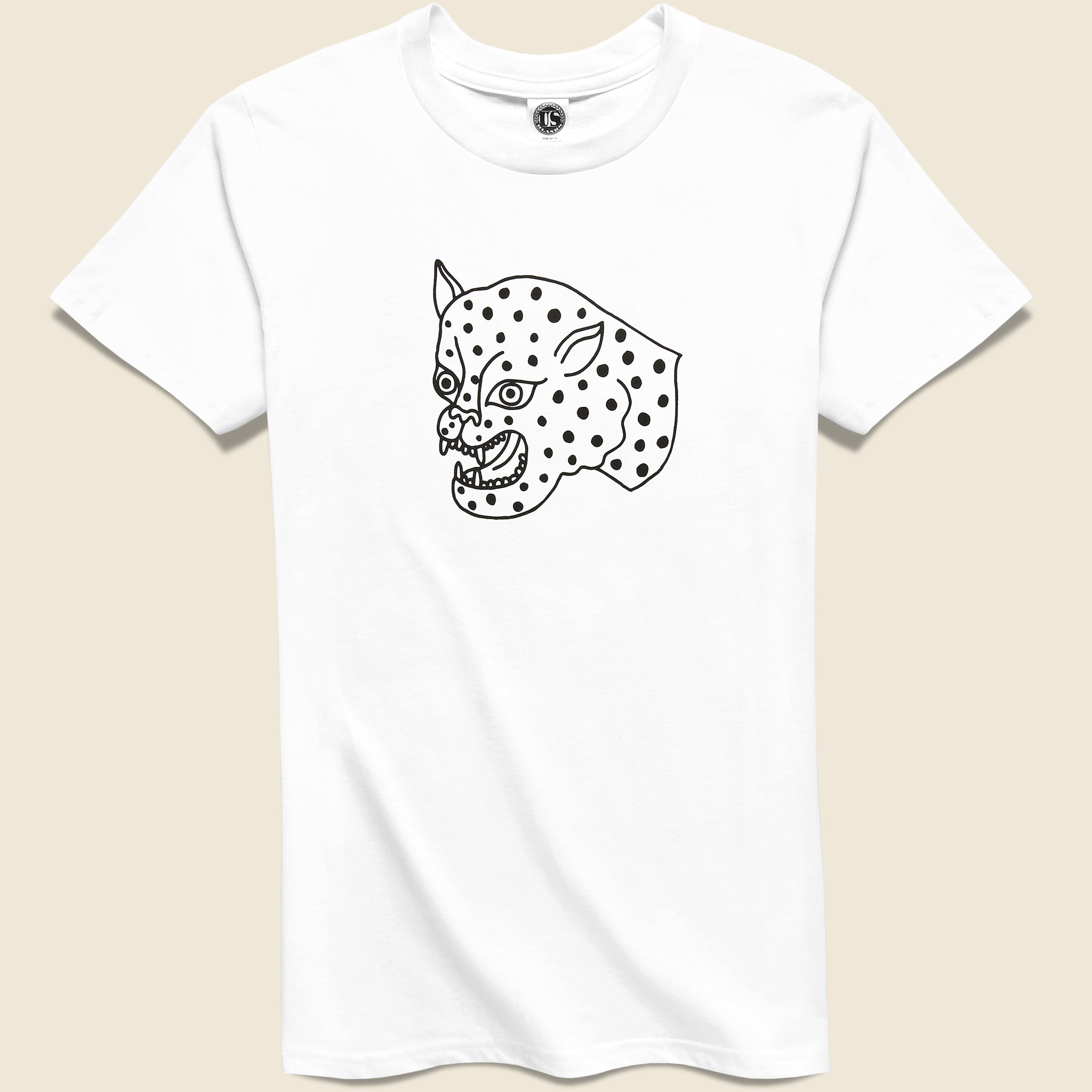 Leopard Tee - White