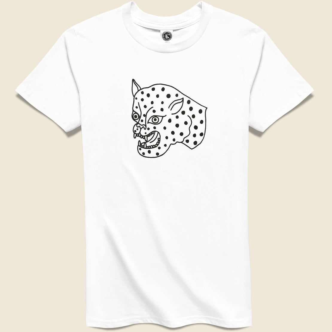 House of LAND Leopard Tee - White