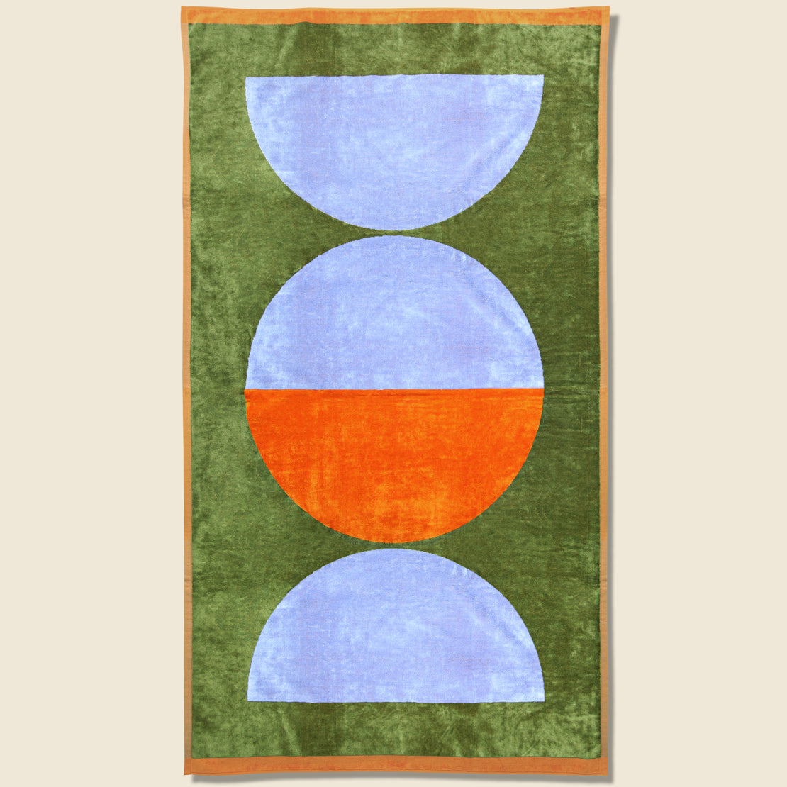 Lateral Objects Ellipse Towel - Green/Orange/Blue