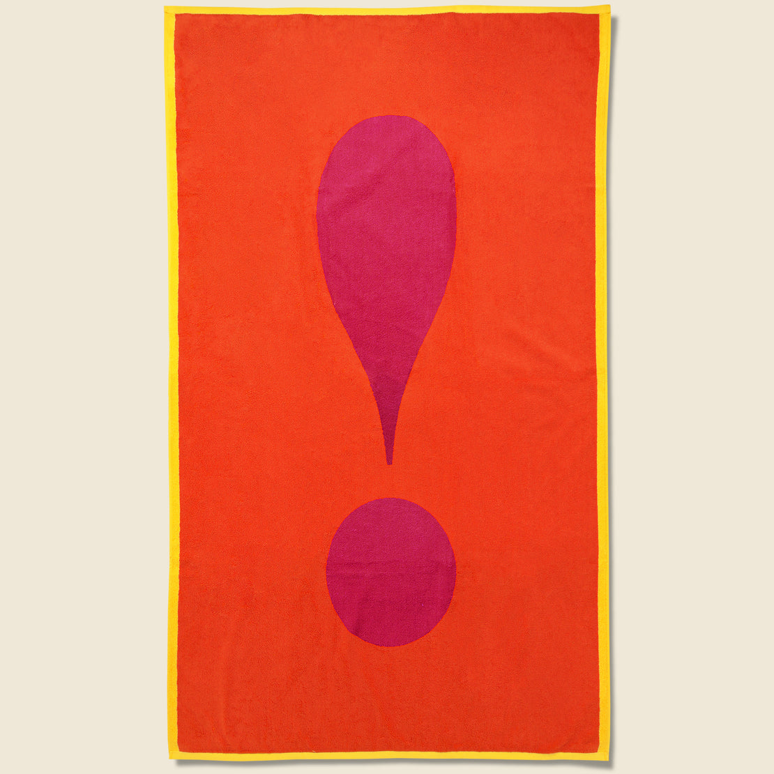 Lateral Objects Exclamation Towel - Red/Orange