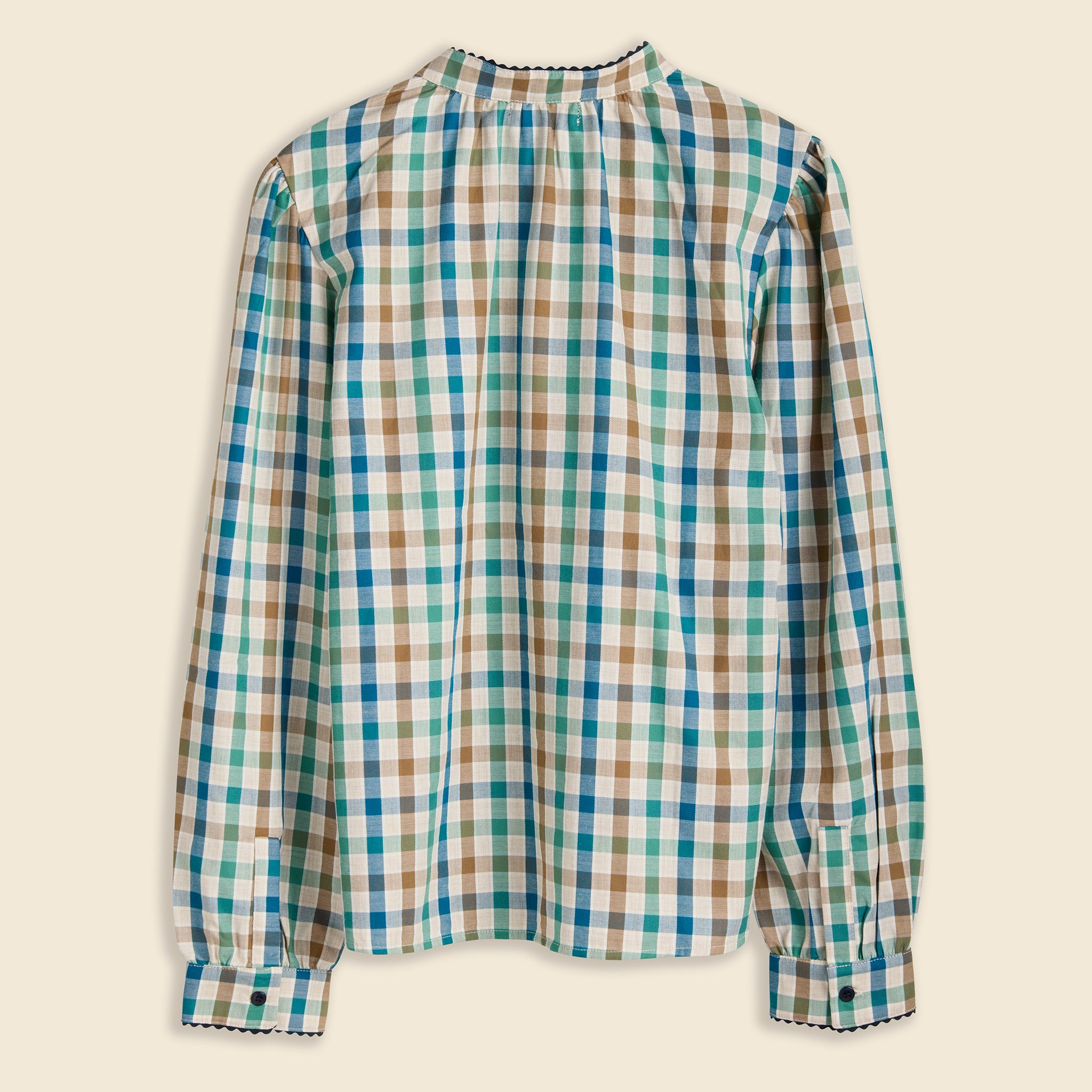 
                          Celly - Colored Check Shirt - Green - Le Mont Saint Michel - STAG Provisions - W - Tops - L/S Woven
                        