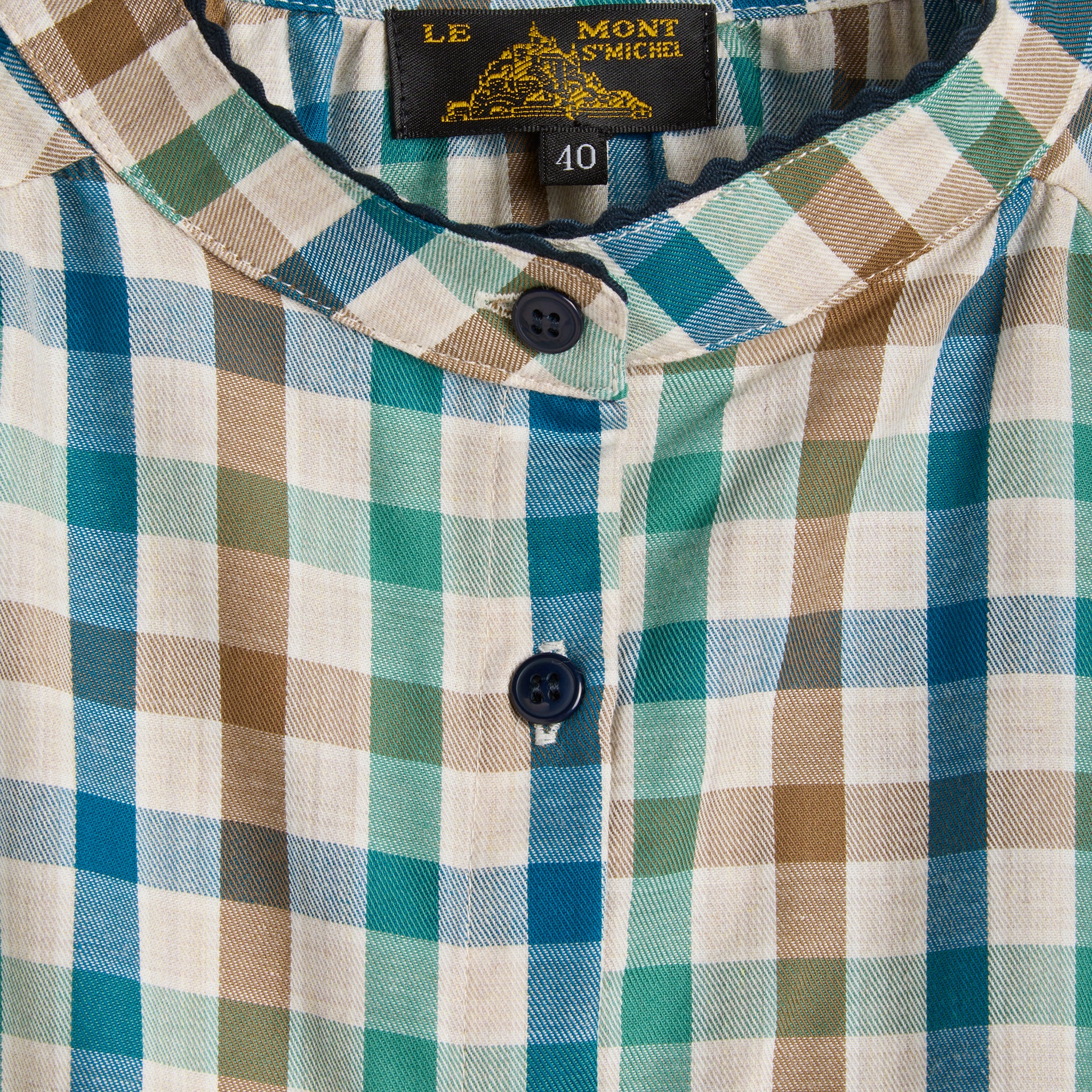 
                          Celly - Colored Check Shirt - Green - Le Mont Saint Michel - STAG Provisions - W - Tops - L/S Woven
                        