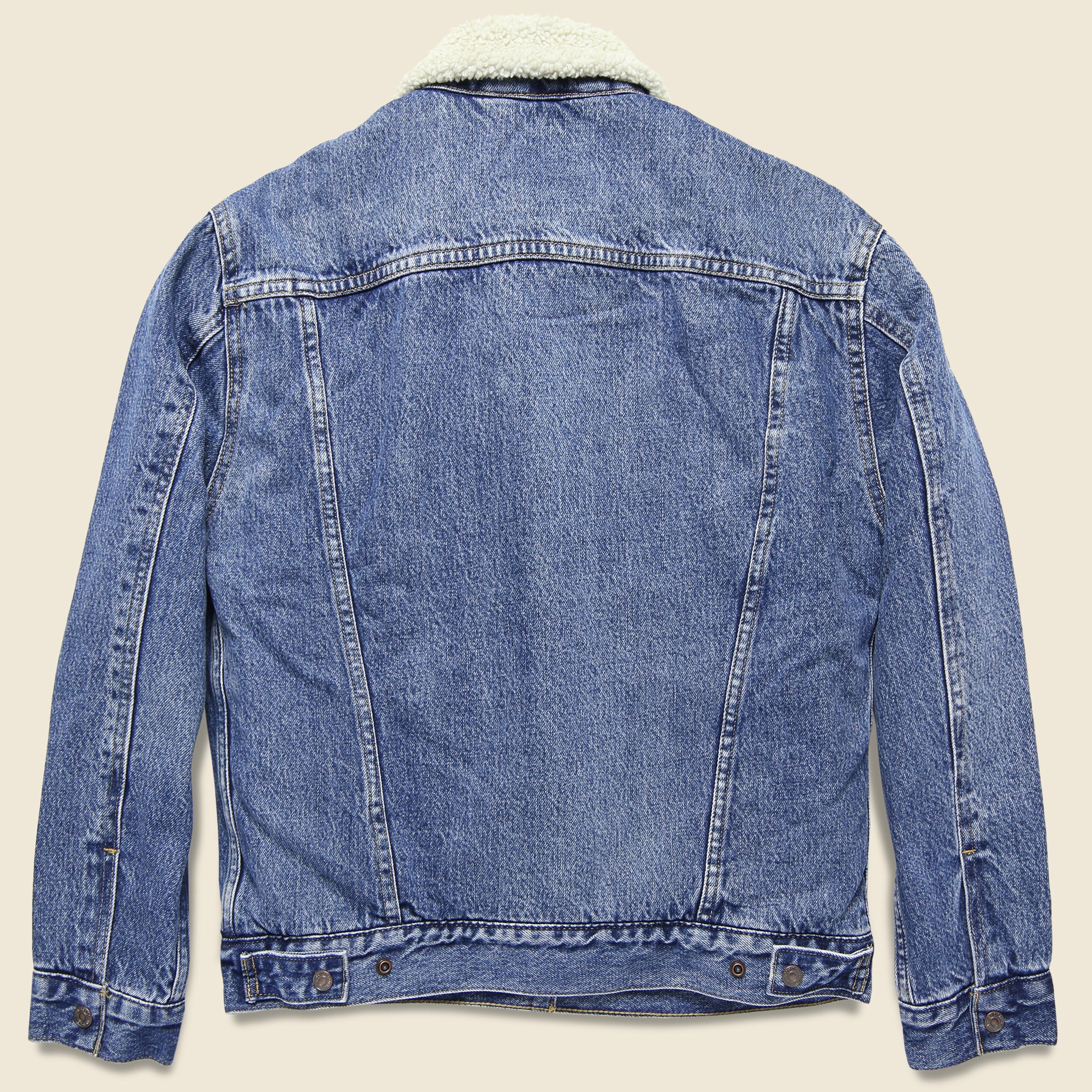 
                          Ex-Boyfriend Sherpa Trucker Jacket - Mid Blue - Levis Premium - STAG Provisions - W - Outerwear - Coat/Jacket
                        