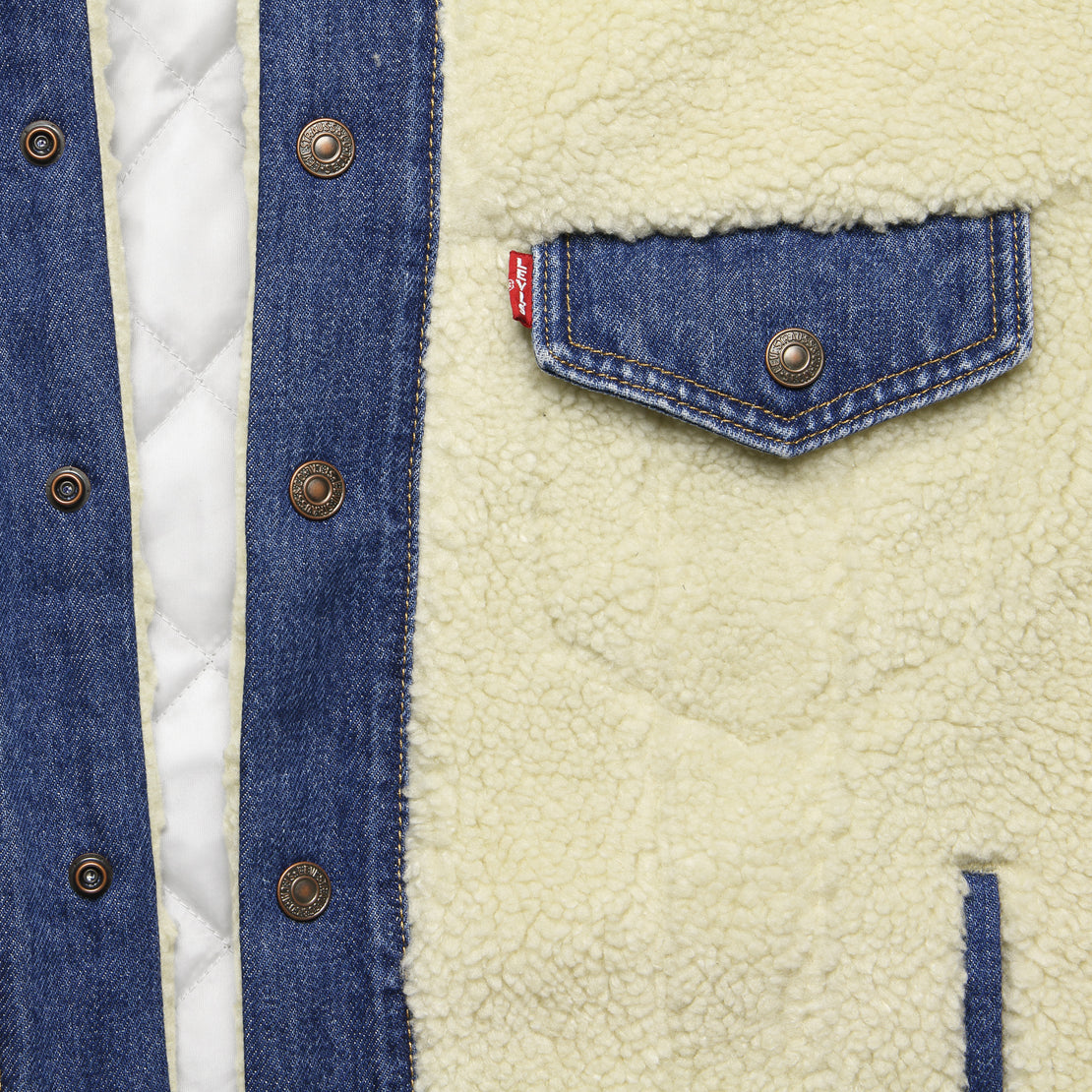 Ex-Boyfriend Pieced Sherpa Trucker Jacket - Counting Sheep - Levis Premium - STAG Provisions - W - Outerwear - Coat/Jacket