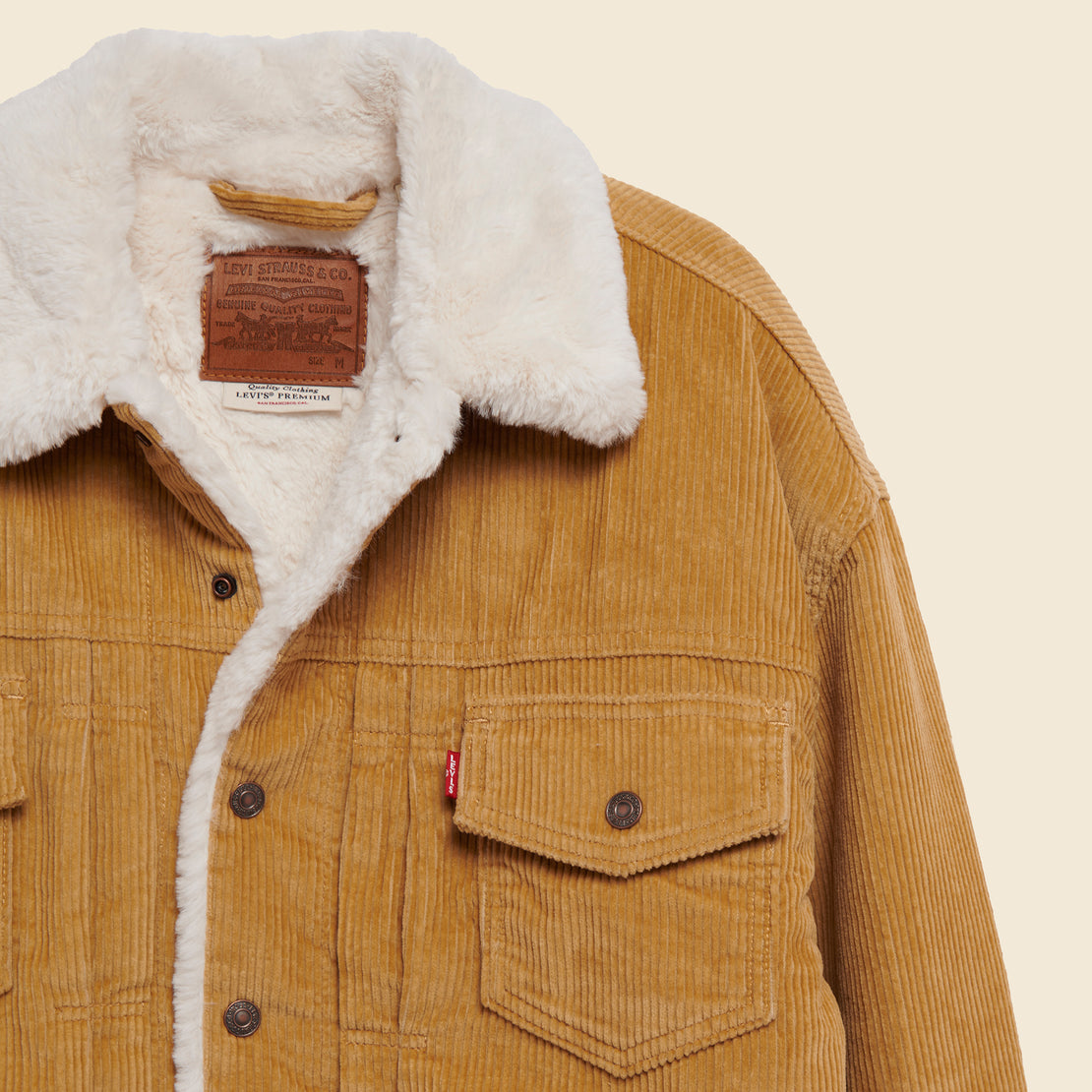 New Heritage Sherpa Jacket - Iced Coffee Corduroy - Levis Premium - STAG Provisions - W - Outerwear - Coat/Jacket