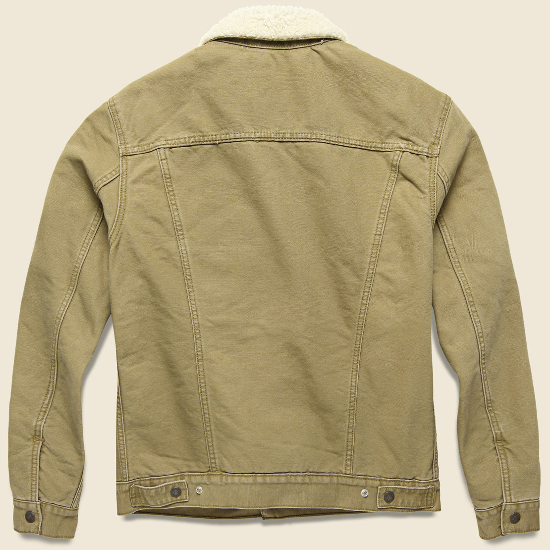 Type III Sherpa Trucker Jacket - Washed Cougar Canvas - Levis Premium - STAG Provisions - Outerwear - Coat / Jacket