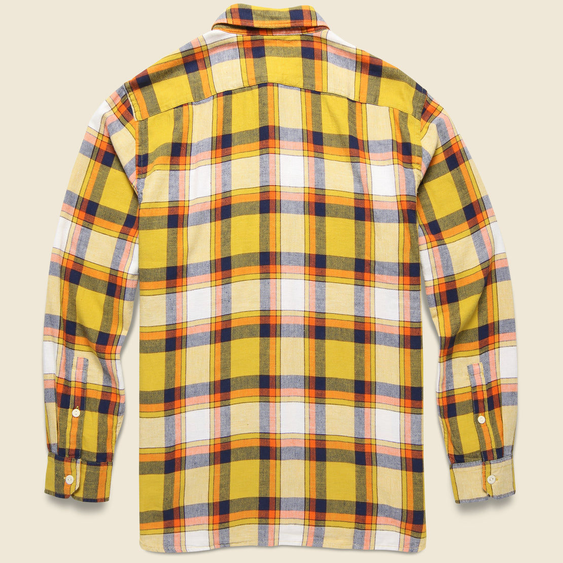 Jackson Worker Flannel Shirt - Grassquit Cool Yellow - Levis Premium - STAG Provisions - Tops - L/S Woven - Plaid