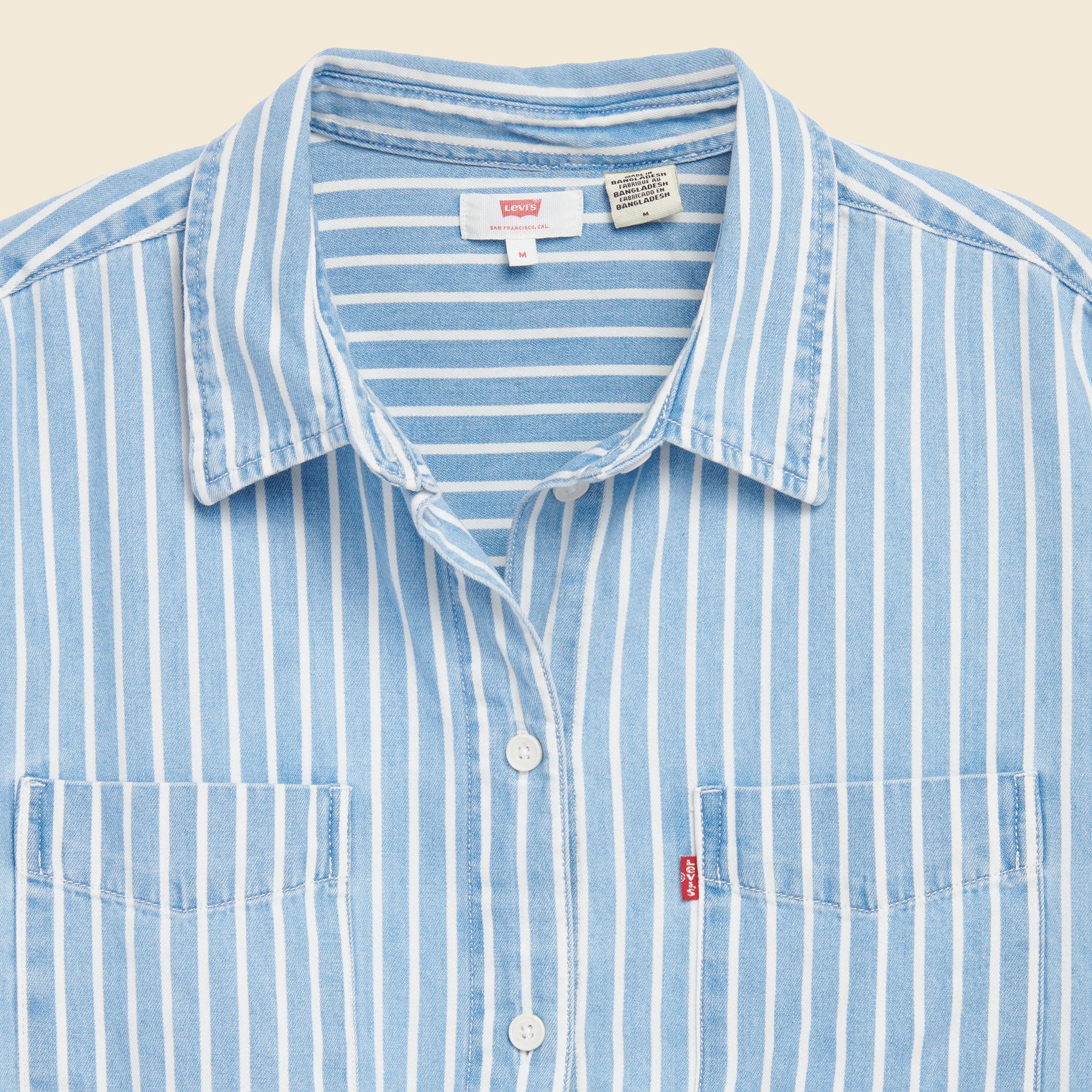 
                          Zoey Pleat Utility Shirt - Line Dance Stripe - Levis Premium - STAG Provisions - W - Tops - L/S Woven
                        