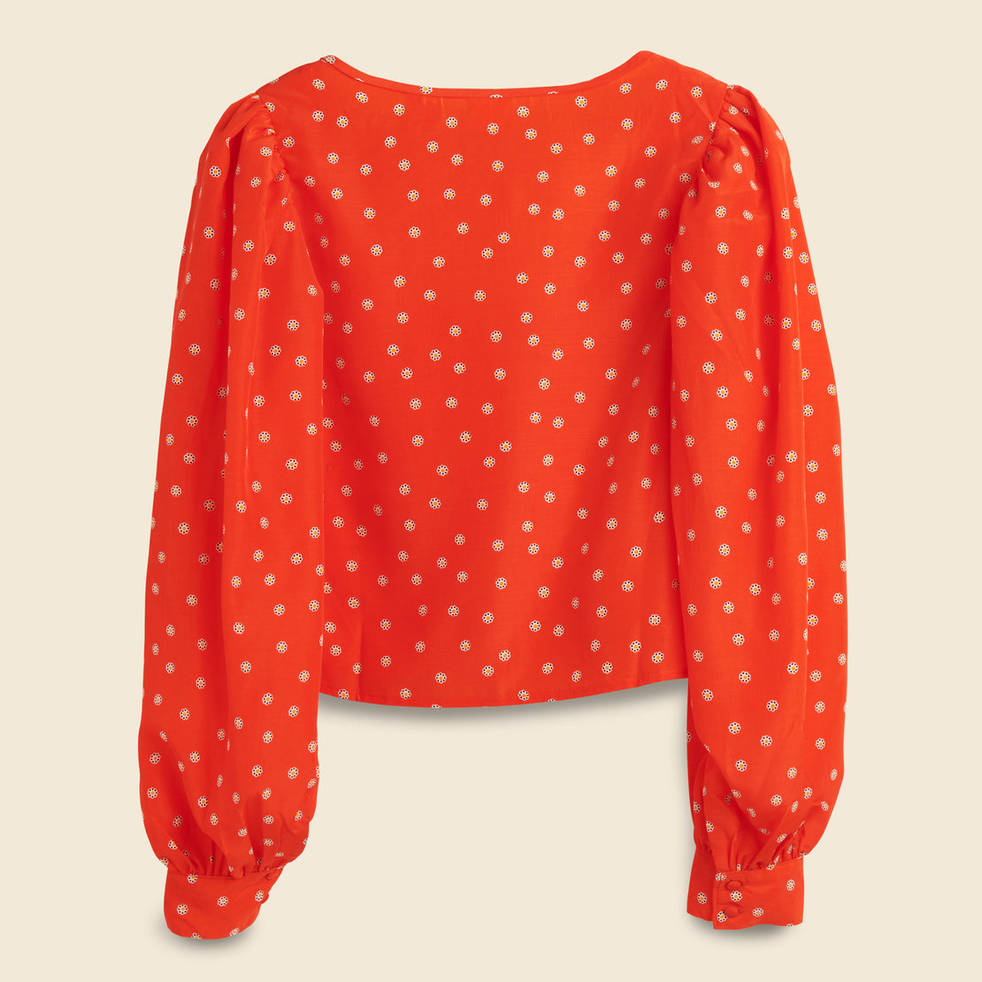 Fawn Tie Blouse - Daisy Enamel Orange - Levis Premium - STAG Provisions - W - Tops - L/S Woven