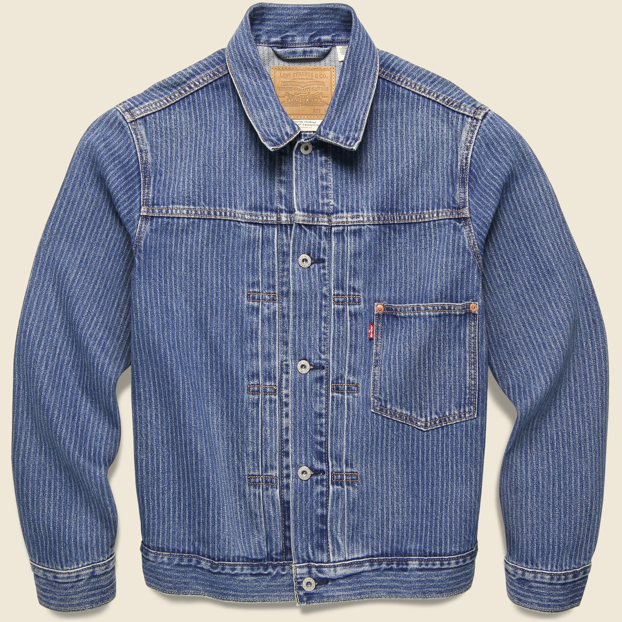 Type 1 Trucker Jacket - Railroad Stripe - Levis Premium - STAG Provisions - Outerwear - Coat / Jacket