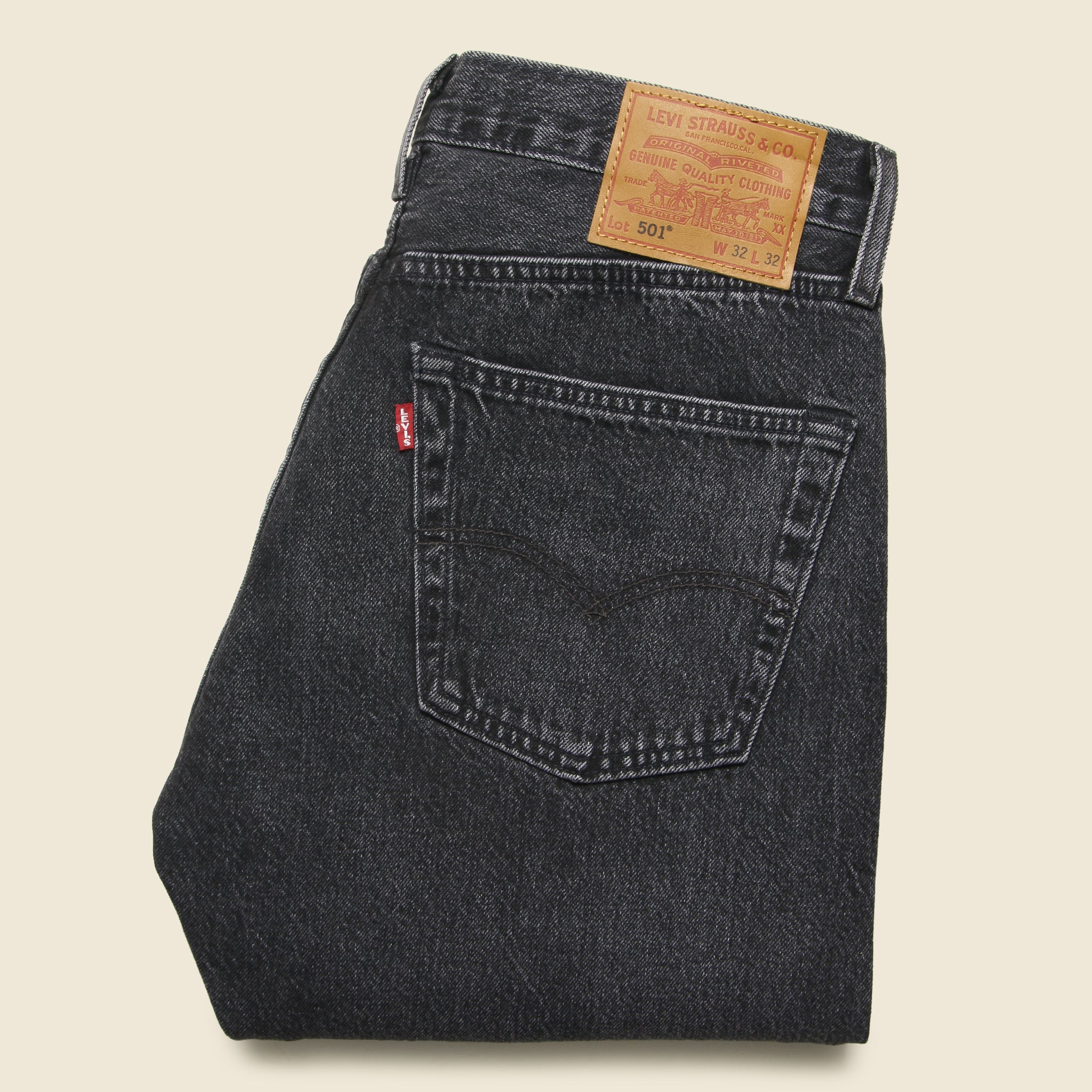 501 Straight Jean - Worn in Black - Levis Premium - STAG Provisions - Pants - Denim