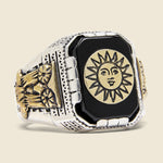 Ornate Aztec Ring - Silver/Brass - LHN Jewelry - STAG Provisions - Accessories - Rings
