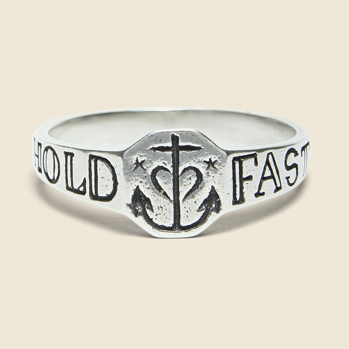 Hold Fast Anchor Ring - Sterling Silver