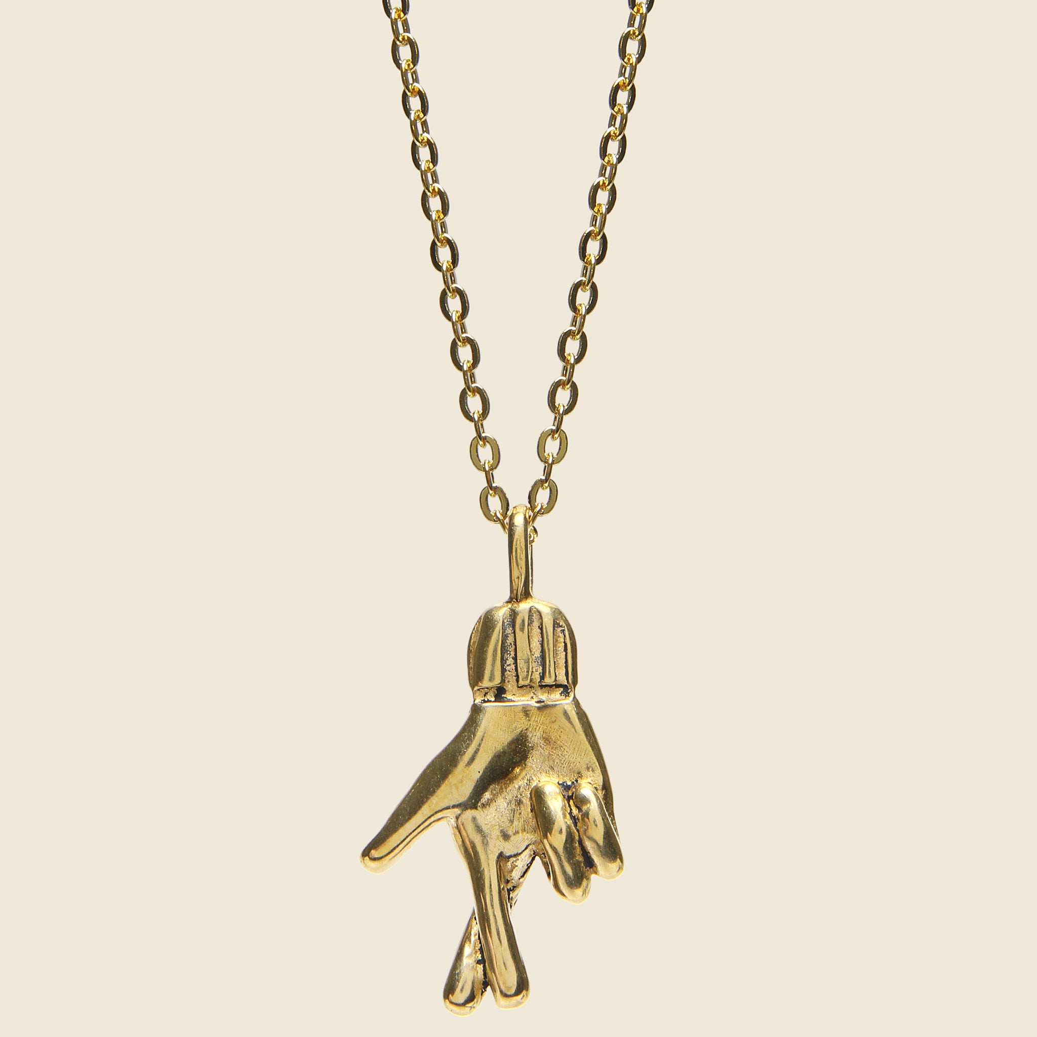 Lucky Charm Necklace - Brass