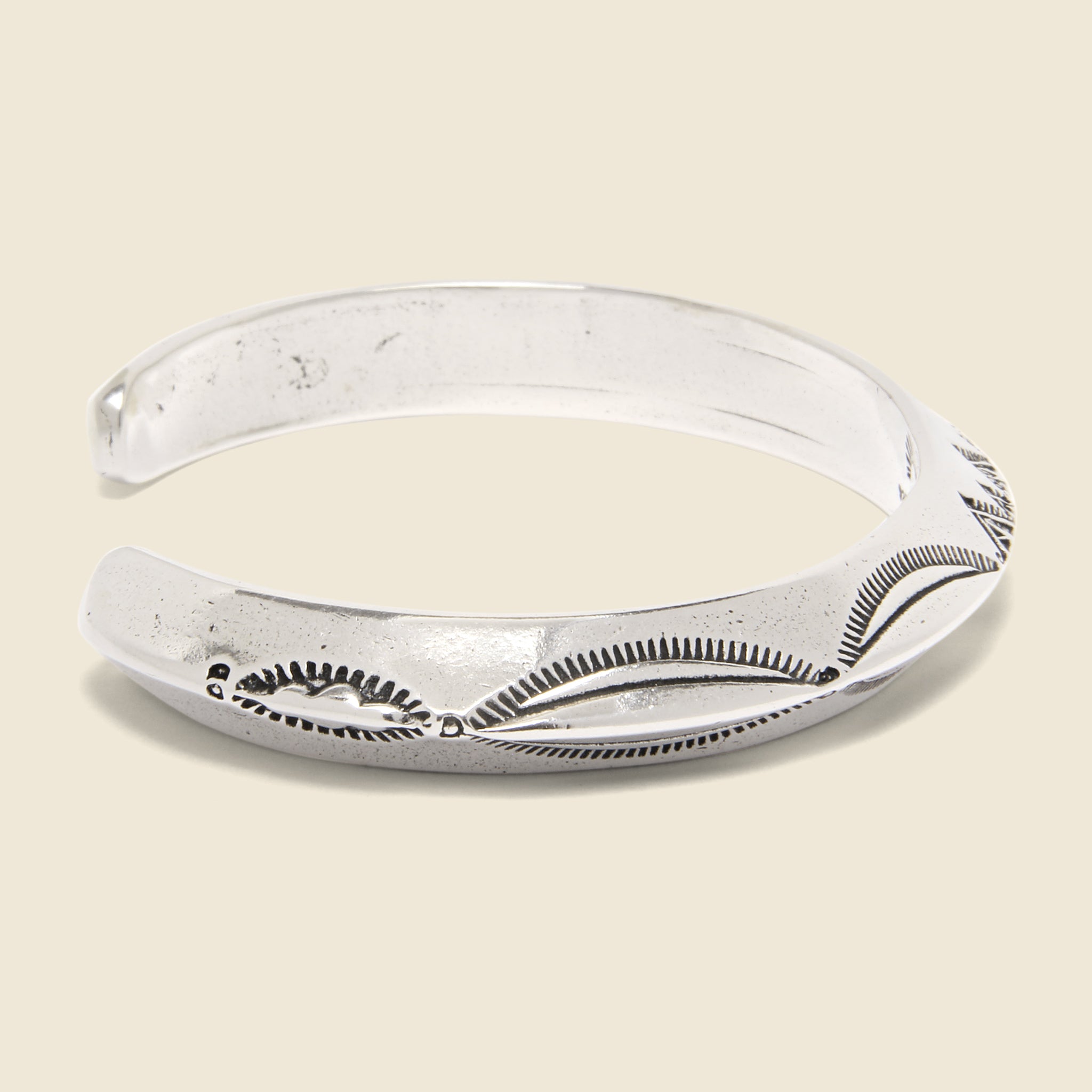 Geo Triangle Stamp Cuff VII - Sterling Silver - LHN Jewelry - STAG Provisions - Accessories - Cuffs