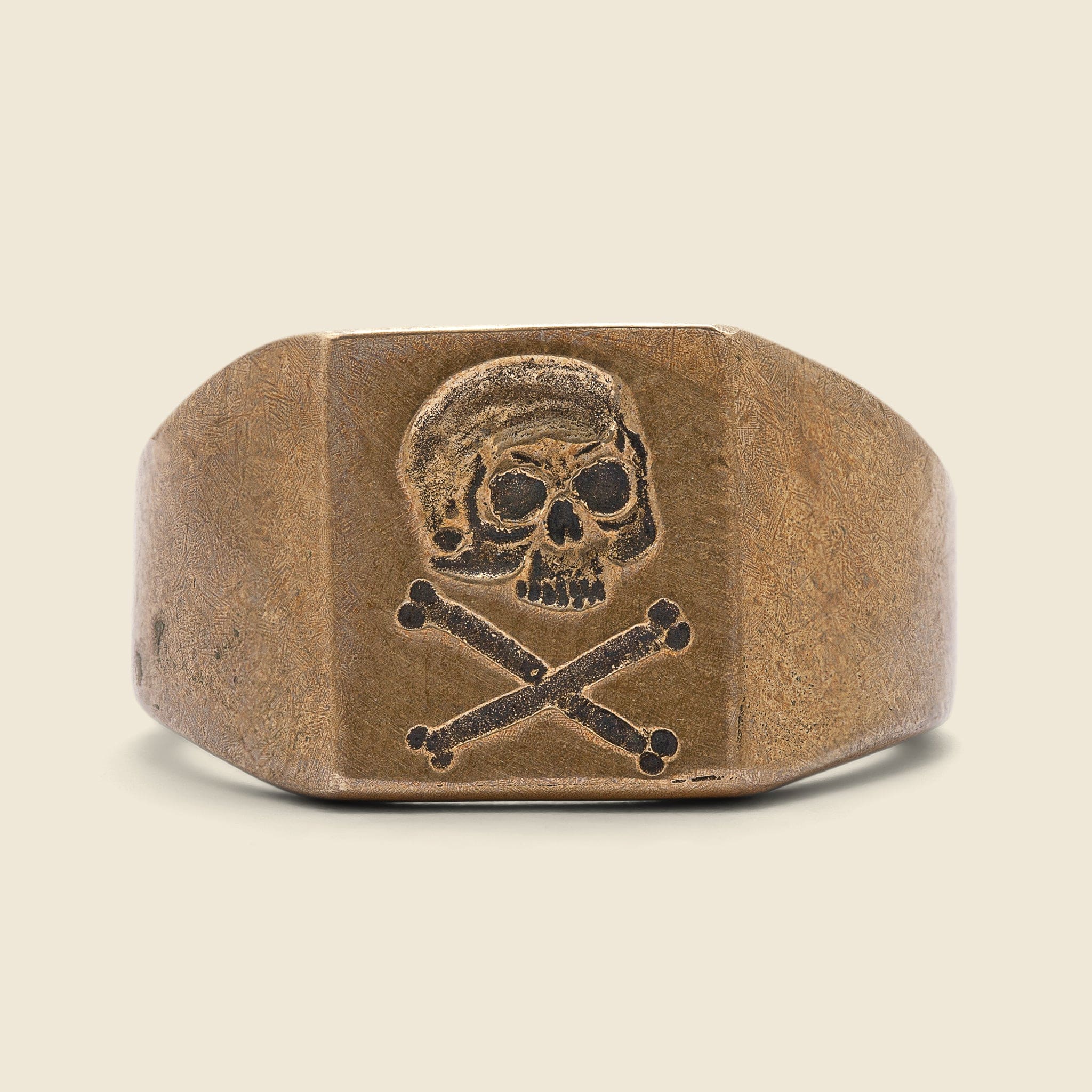 
                          Skull Signet Ring - Brass - LHN Jewelry - STAG Provisions - Accessories - Rings
                        