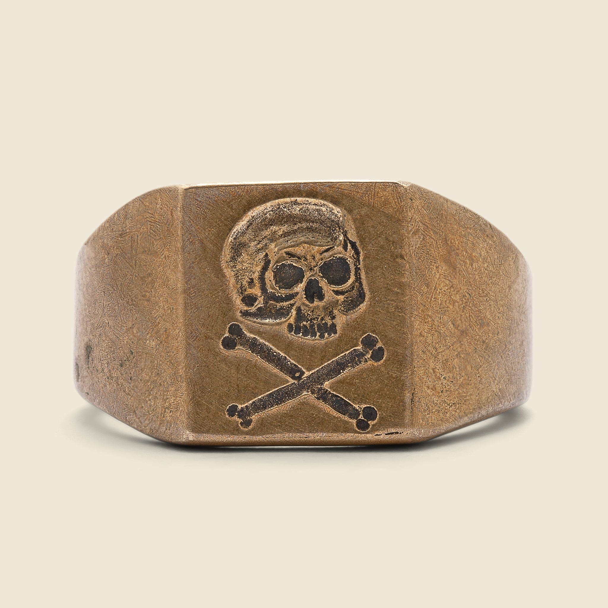 Skull Signet Ring - Brass - LHN Jewelry - STAG Provisions - Accessories - Rings