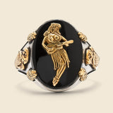Tropical Hula Girl Ring - Onyx/Sterling - LHN Jewelry - STAG Provisions - Accessories - Rings