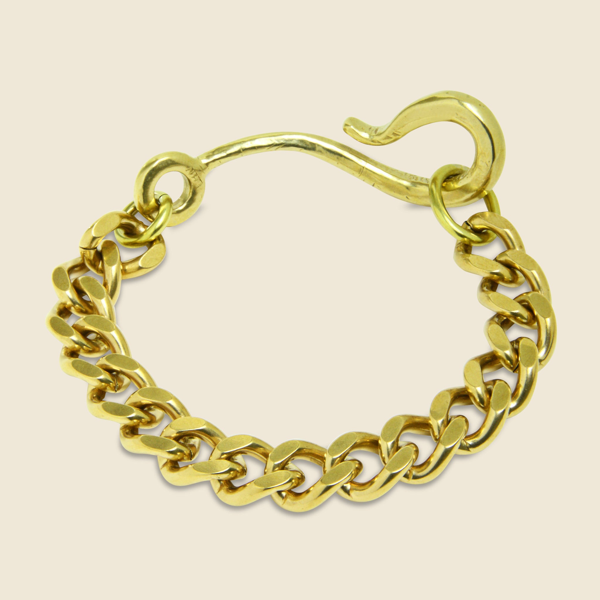 
                          Large Hook Chain Bracelet - Brass - LHN Jewelry - STAG Provisions - Accessories - Cuffs
                        