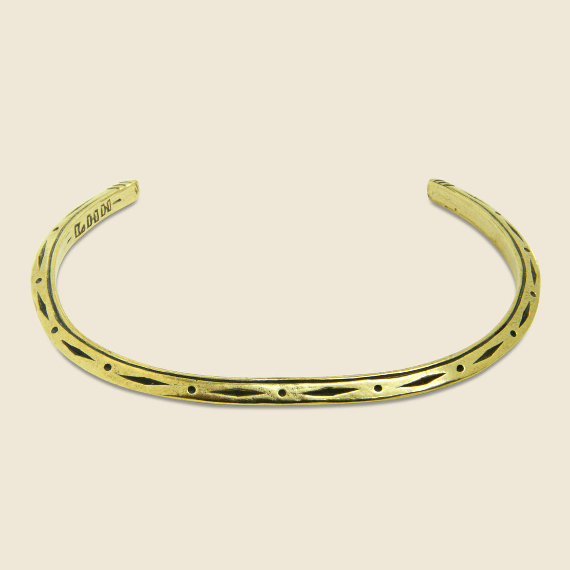 LHN Jewelry Tosca Diamond Stamp Cuff - Brass
