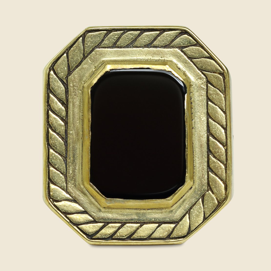 40 Knots Ring - Brass/Onyx