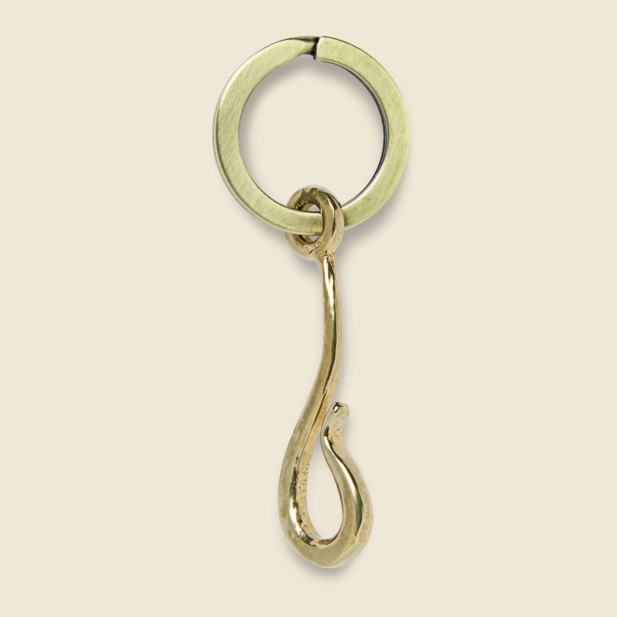 Hook Key Ring II - Brass - LHN Jewelry - STAG Provisions - Accessories - Key Chains