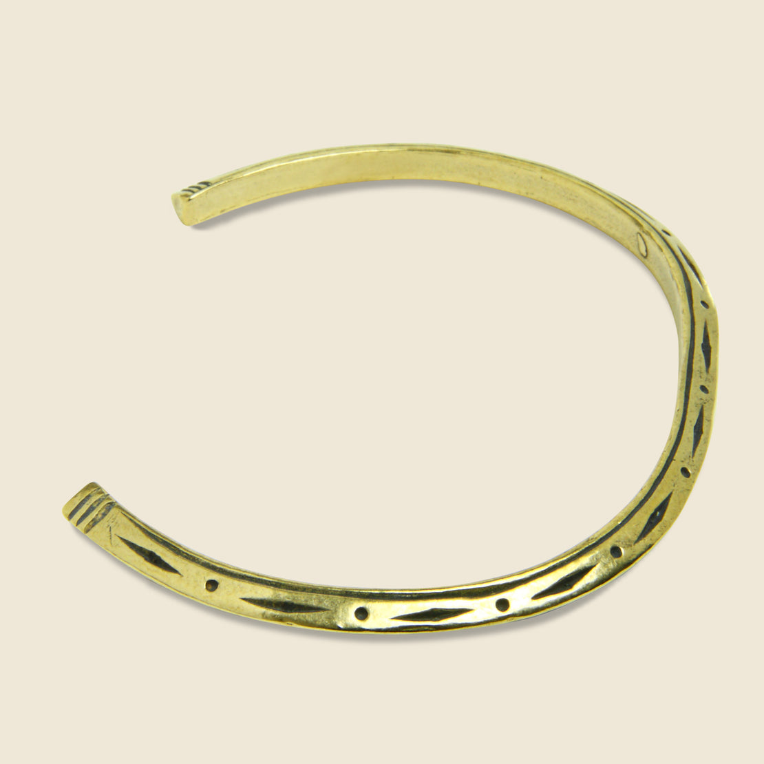 Tosca Diamond Stamp Cuff - Brass - LHN Jewelry - STAG Provisions - Accessories - Cuffs
