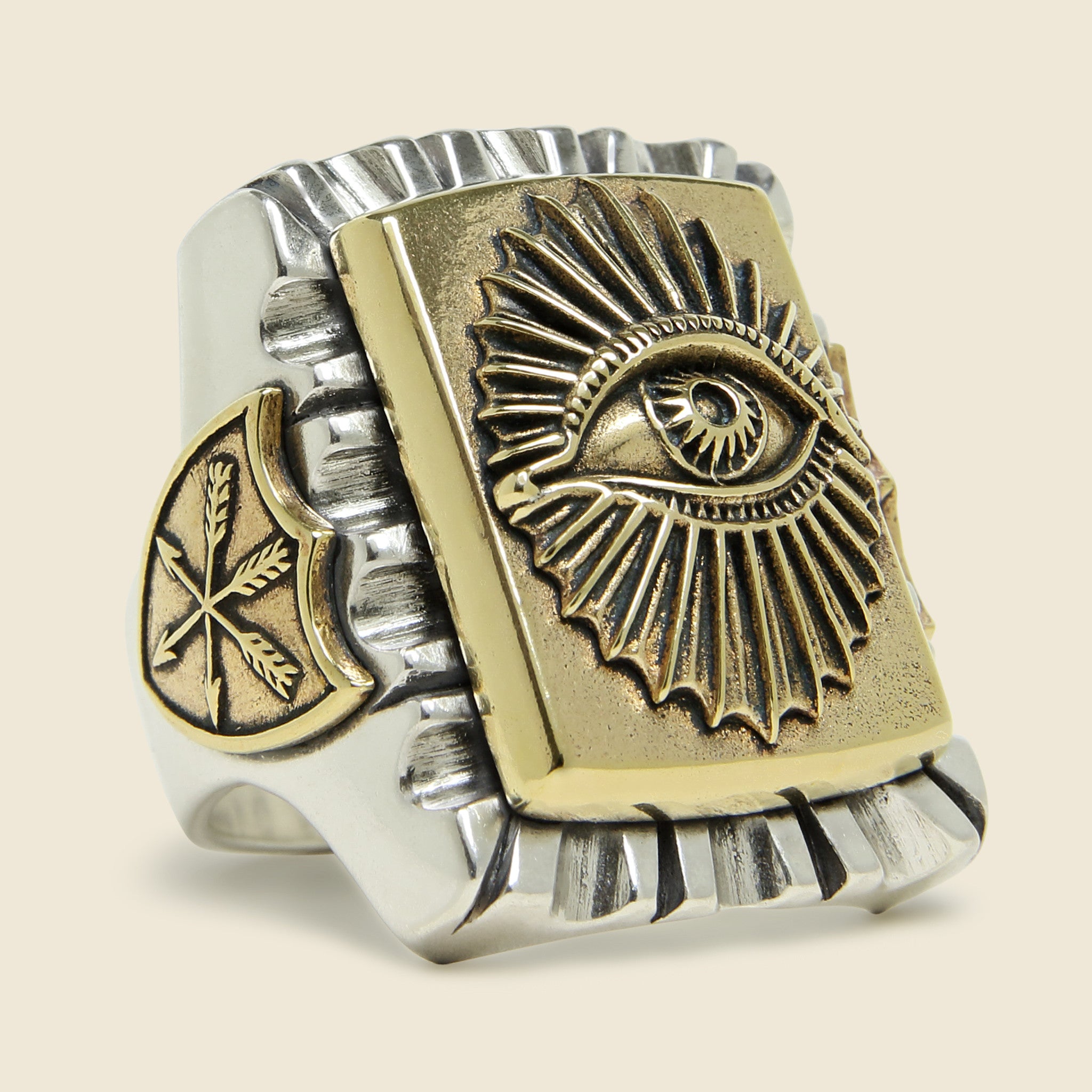 
                          LHN Jewelry All Seeing Eye Souvenir Ring - Silver/Brass
                        