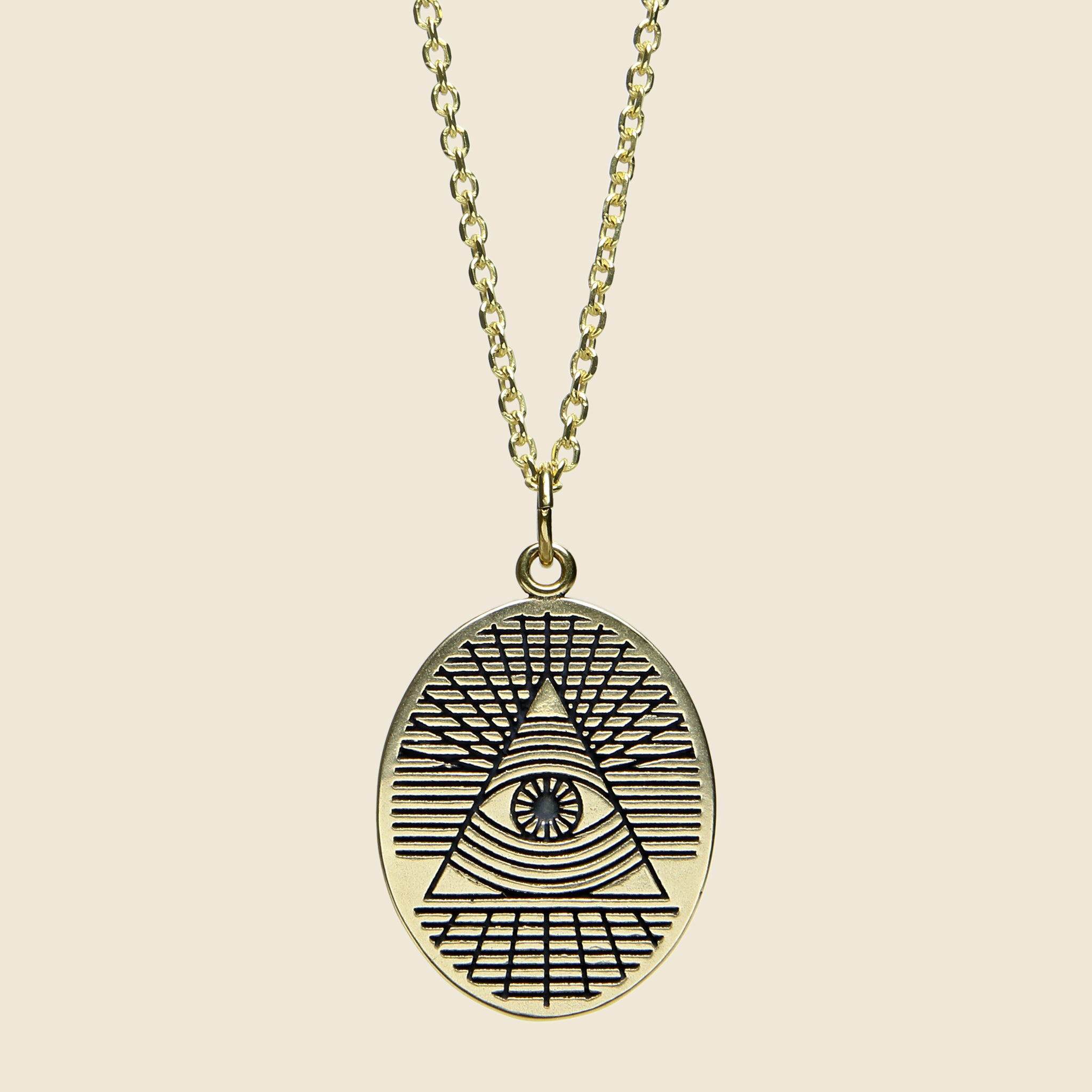 All Seeing Eye Pendant - Brass