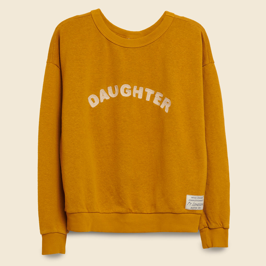 Fort Lonesome DAUGHTER Sweatshirt - Gold/Cream