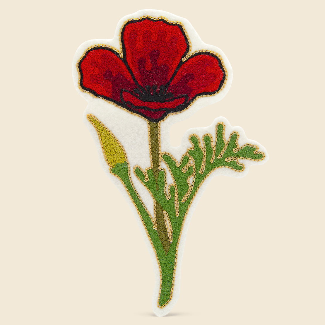 Poppy Embroidered Patch Flower Patches Poppy Designs 