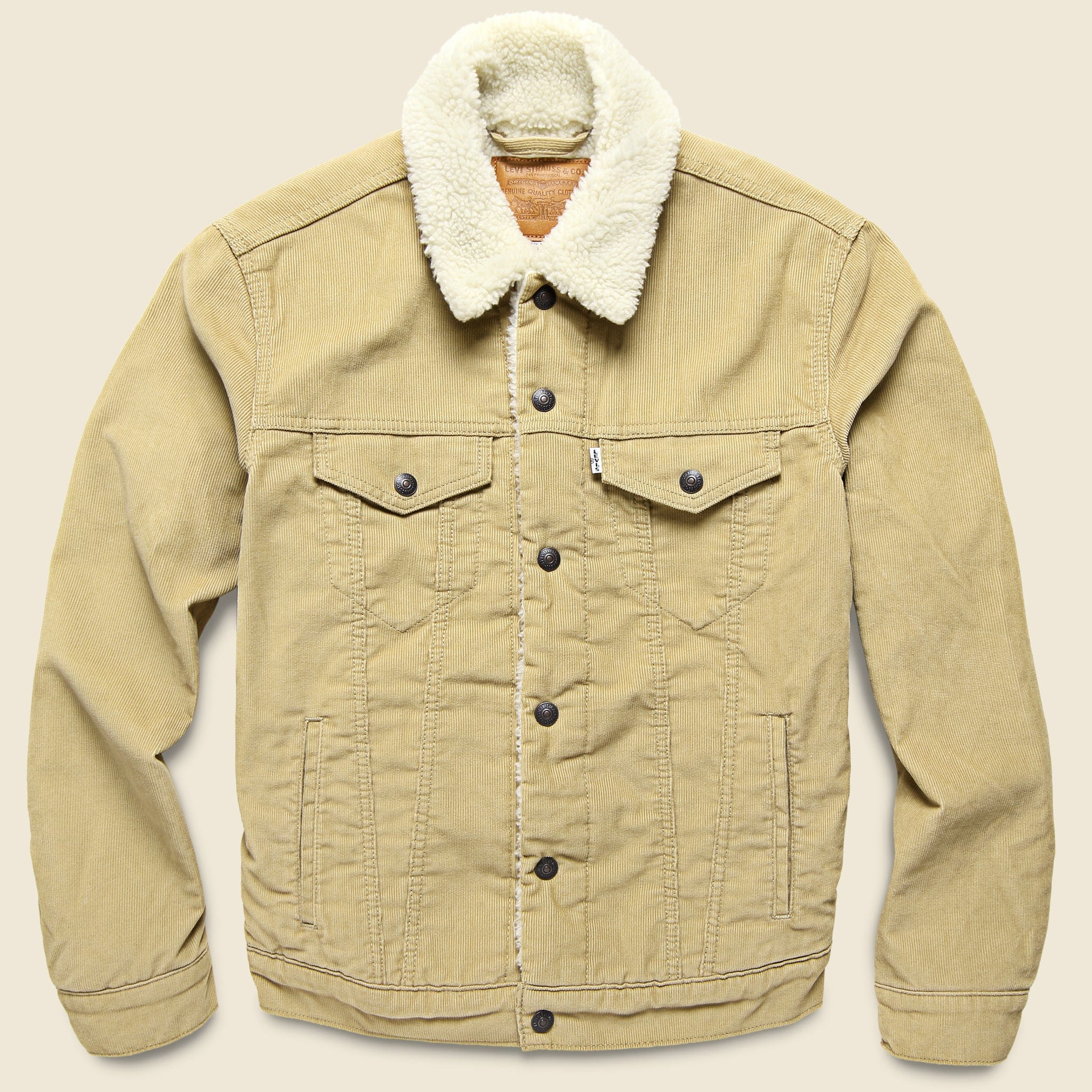 Sherpa Trucker Jacket - True Cord Chino - Levis Premium - STAG Provisions - Outerwear - Coat / Jacket