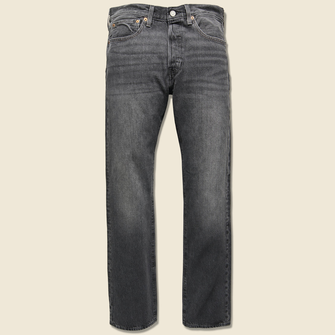 Levis Premium 501 Original Fit Jean - Distressed Black