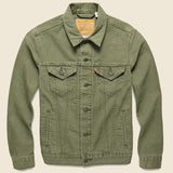 Canvas Trucker Jacket - Olive Night - Levis Premium - STAG Provisions - Outerwear - Coat / Jacket